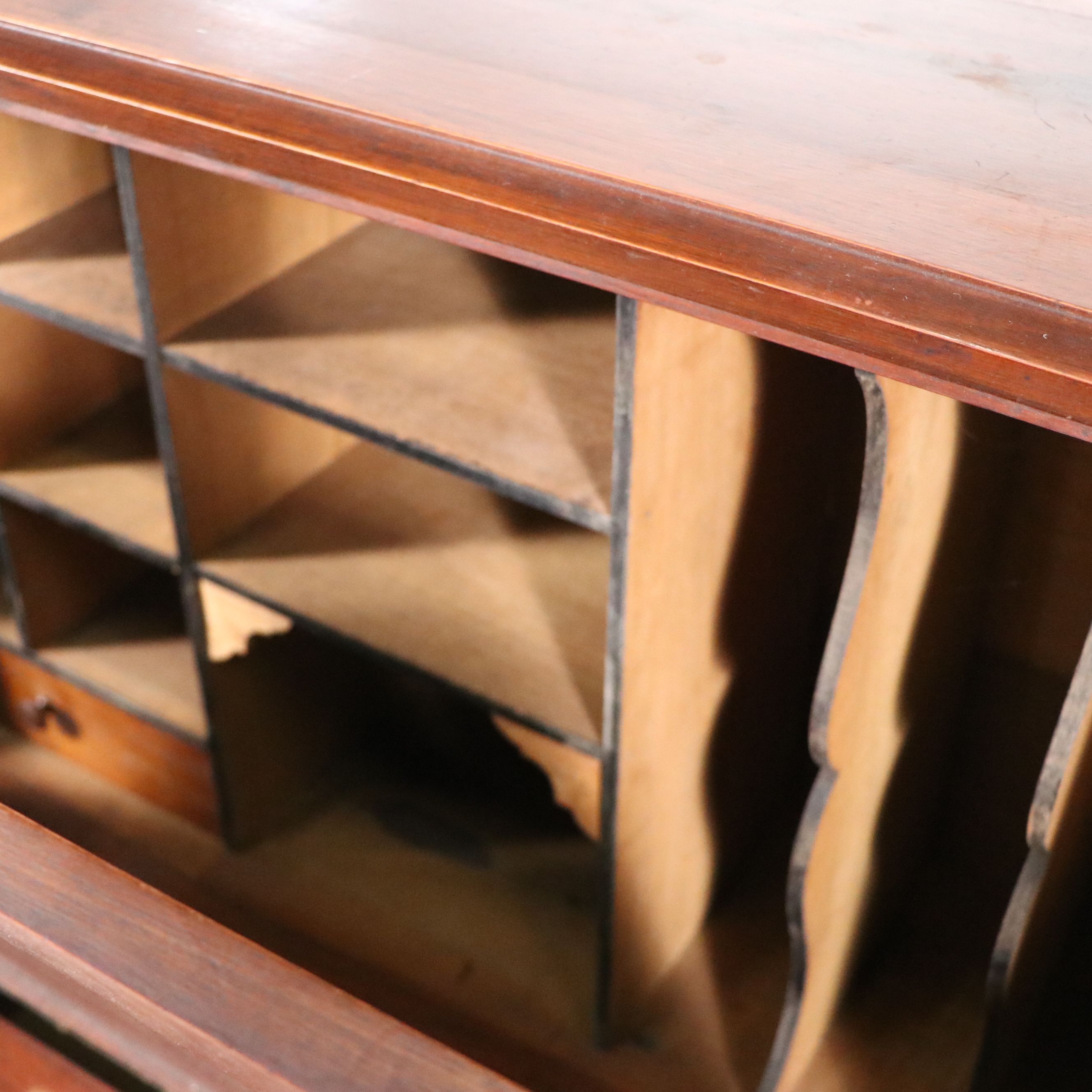 Eastlake Walnut Slant-Front Secretary Desk, Late 19th Century