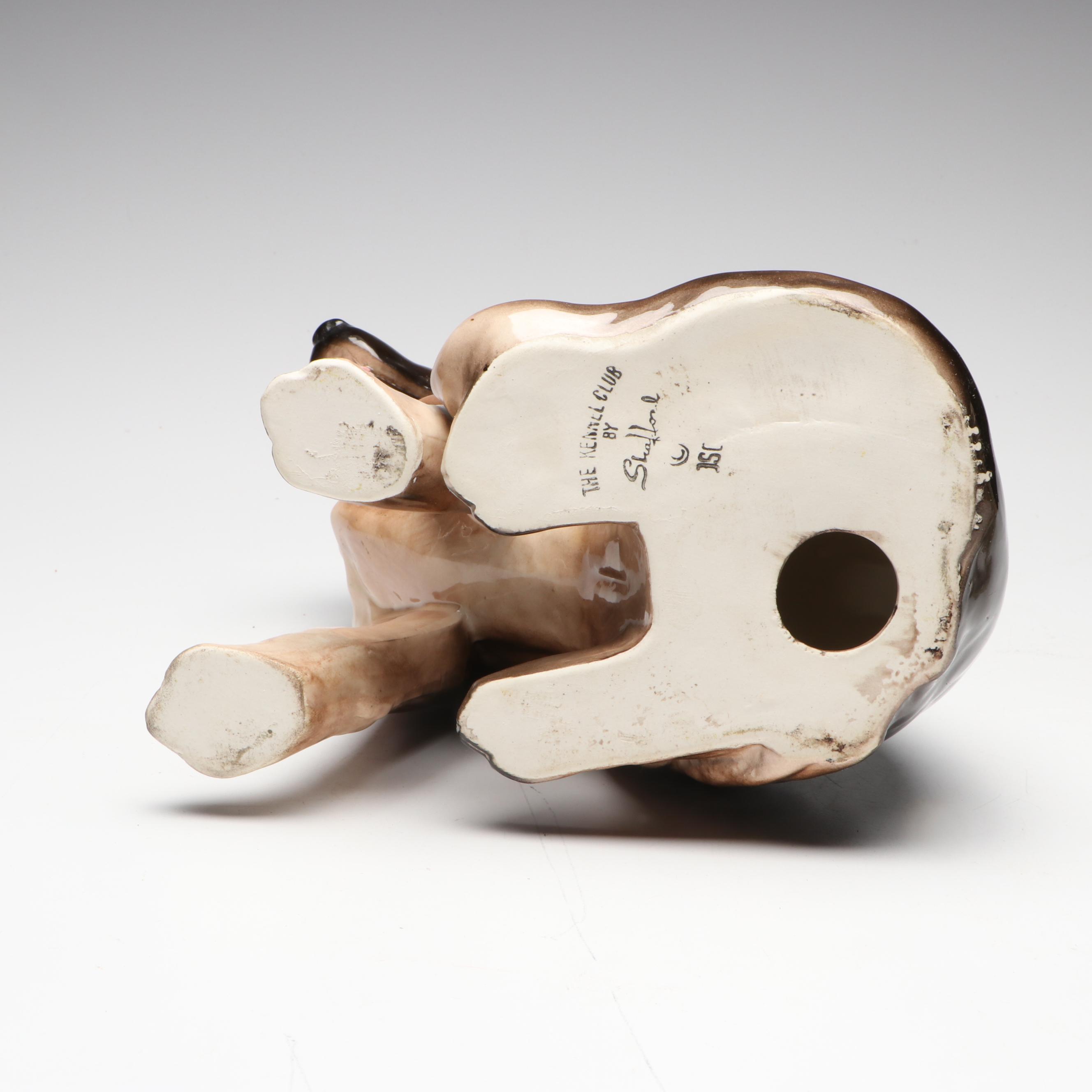 Shafford Porcelain German Shepherd Figure with Other Ceramic Dog Figures