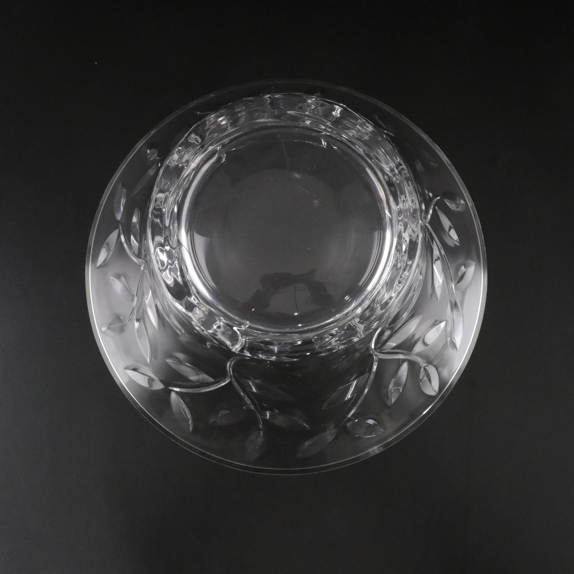 Silver Plate Serving Tray with Etched Wine Glasses & Bowl