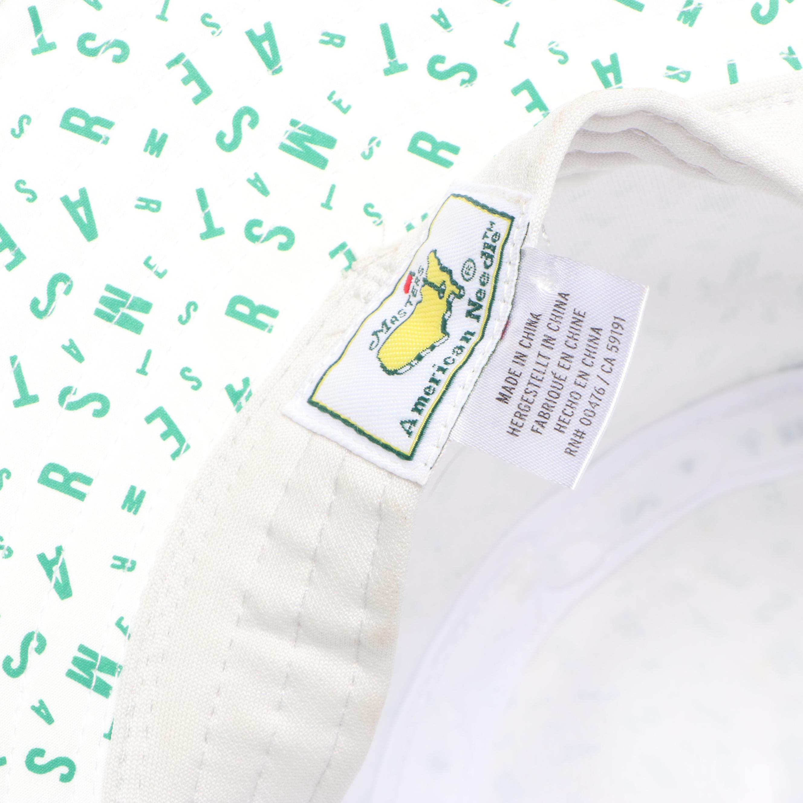 American Needle Golf Masters Bucket Hat with Other Masters Pins and Badge