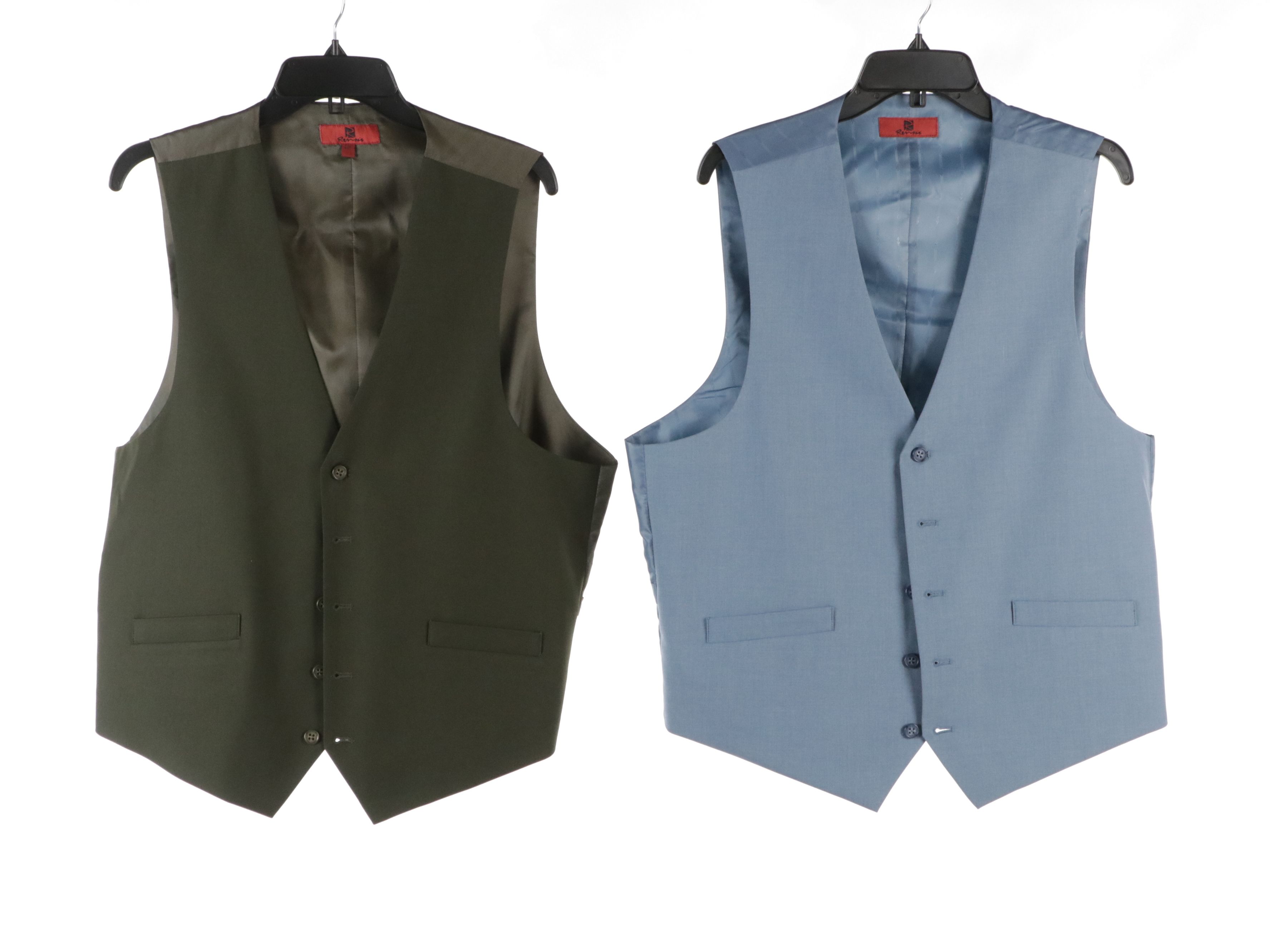 Men's Renoir Classic Fit Suit Vests in Polyester Blend, With Tags