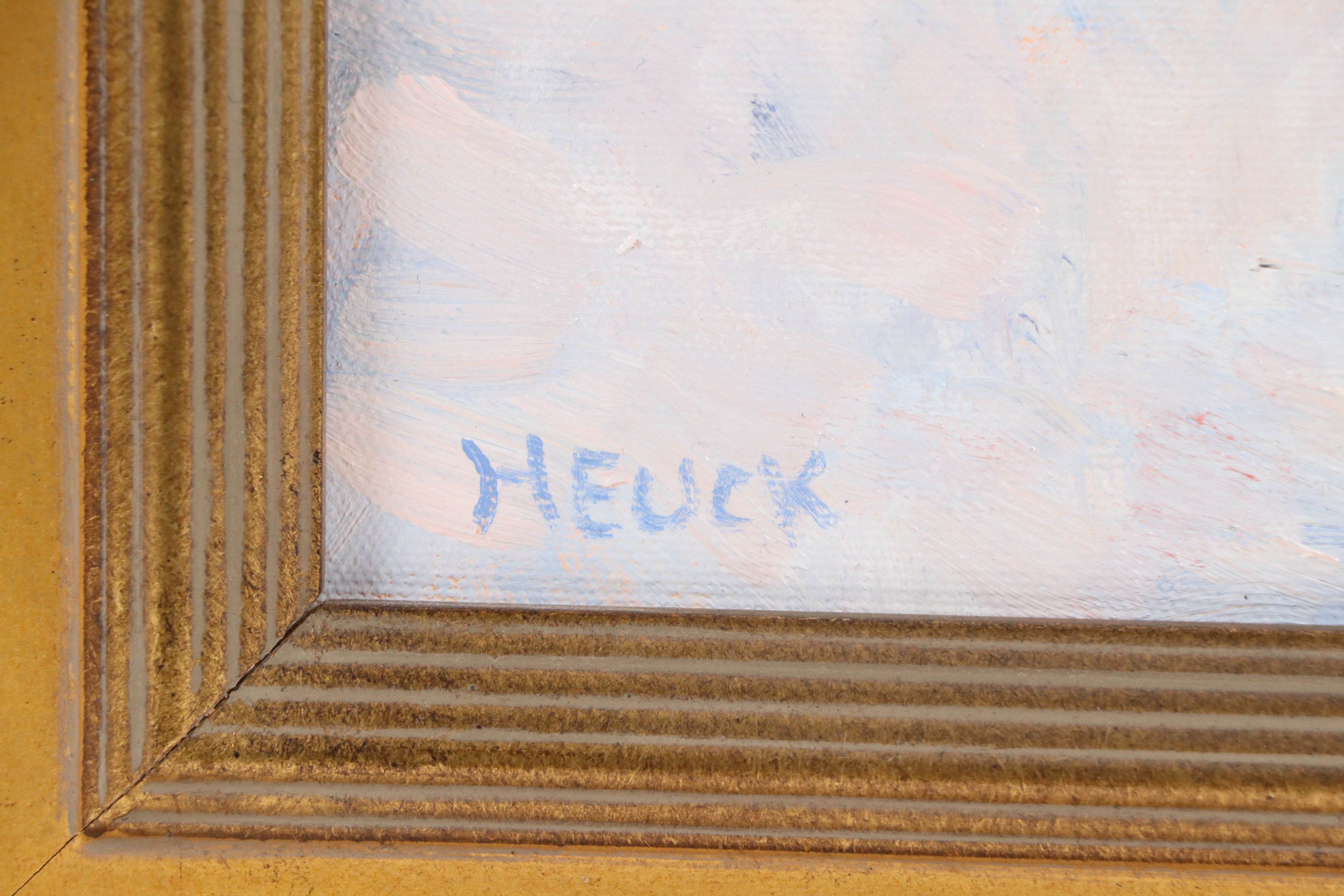 Roger Heuck Oil Painting "Trudging Home," 21st Century