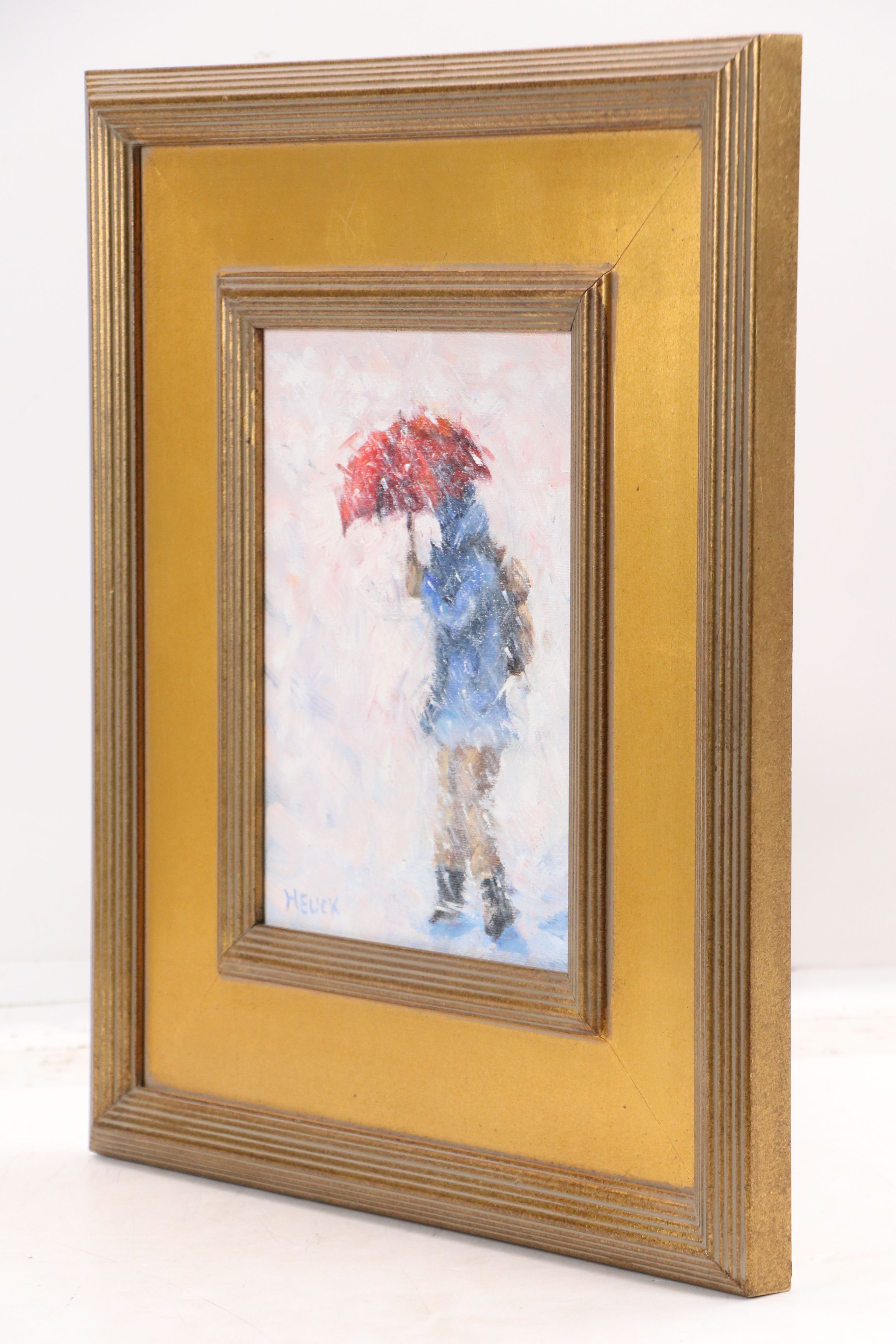 Roger Heuck Oil Painting "Trudging Home," 21st Century