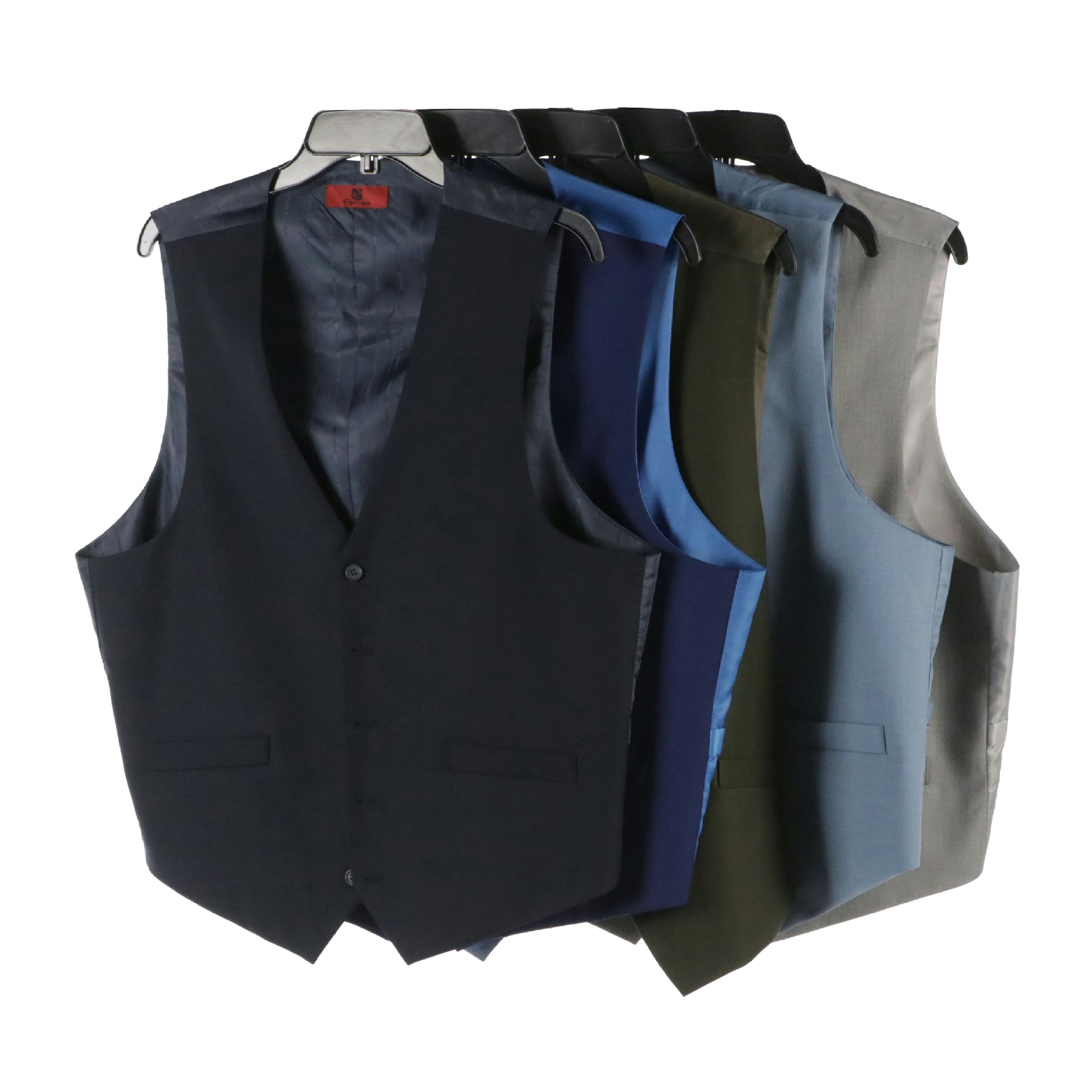 Men's Renoir Classic Fit Suit Vests in Polyester Blend, With Tags