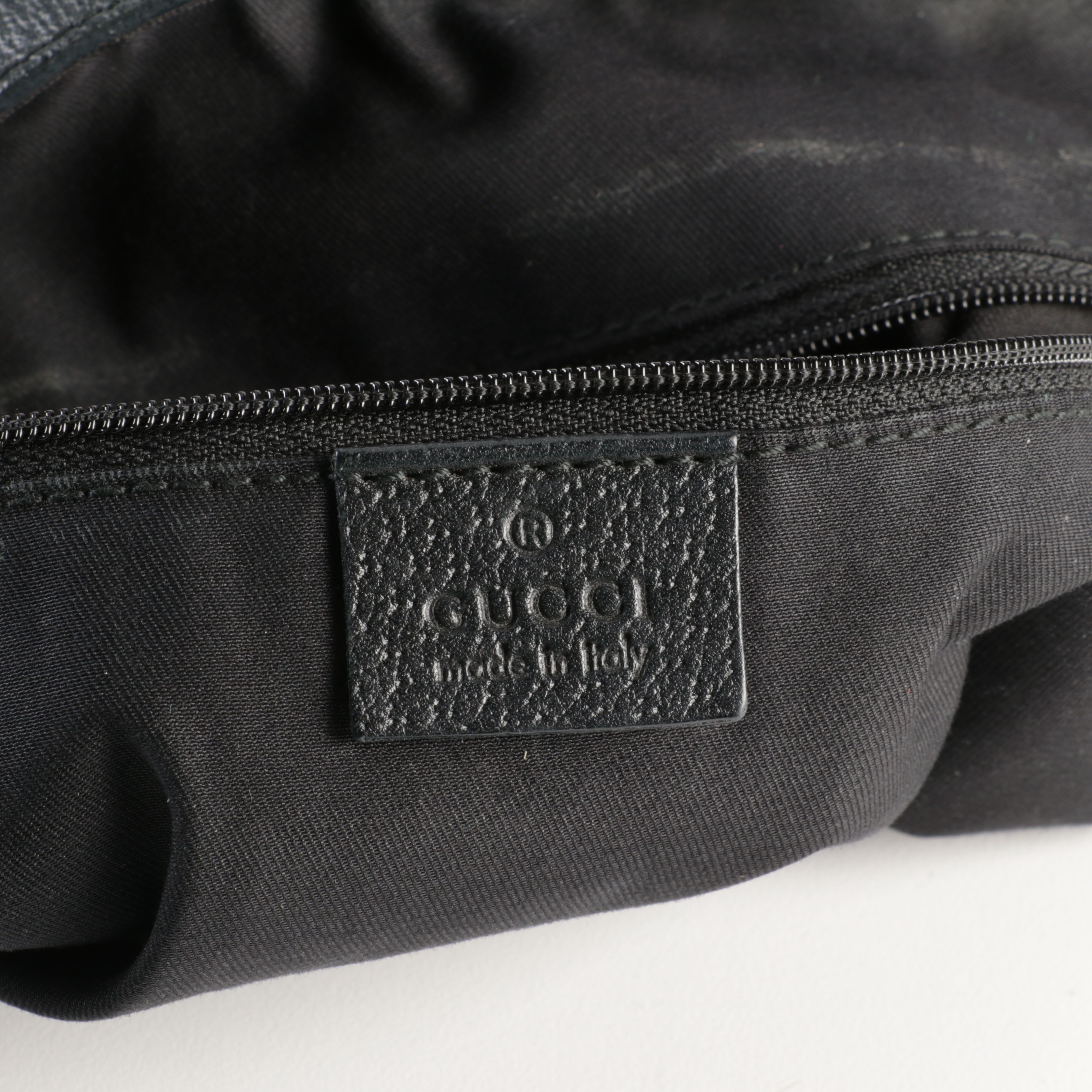 Gucci Abbey Tote Bag in Black GG Canvas and Leather