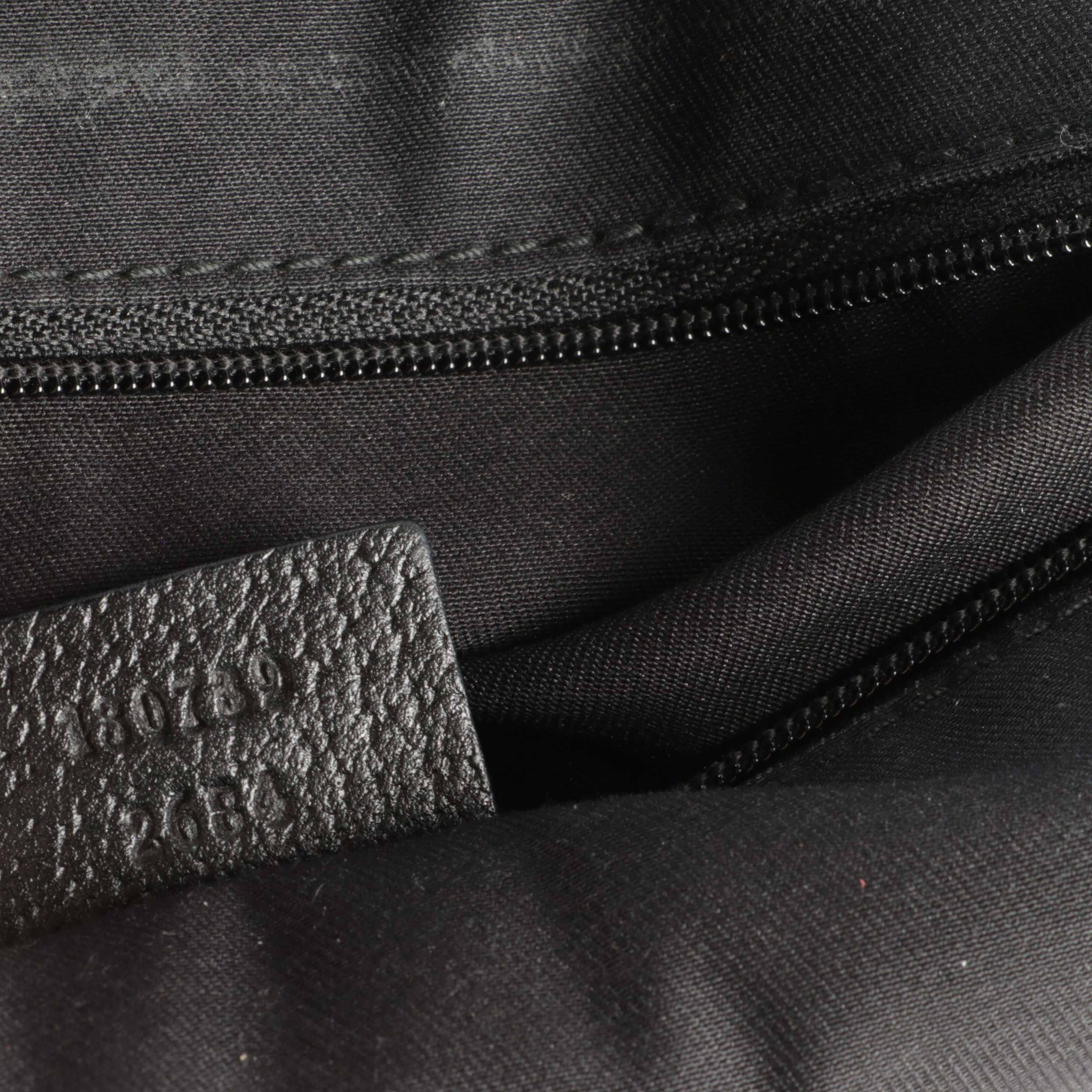 Gucci Abbey Tote Bag in Black GG Canvas and Leather