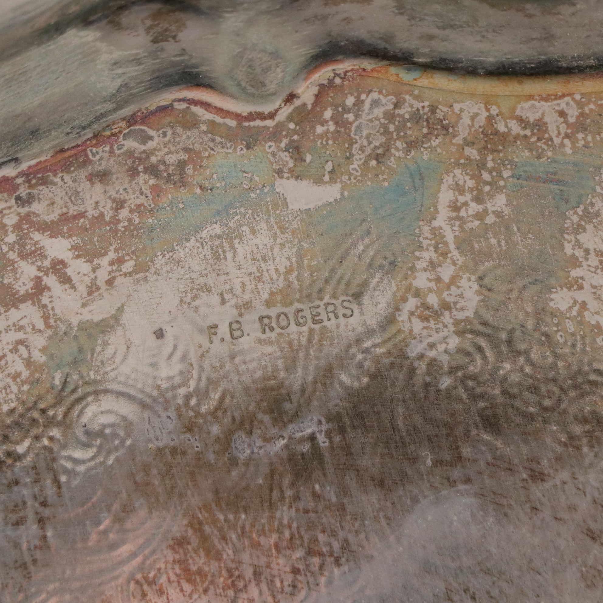 Wm. Rogers, FB. Rogers "Victorian Rose", Wallace Silver Plate Platters and More