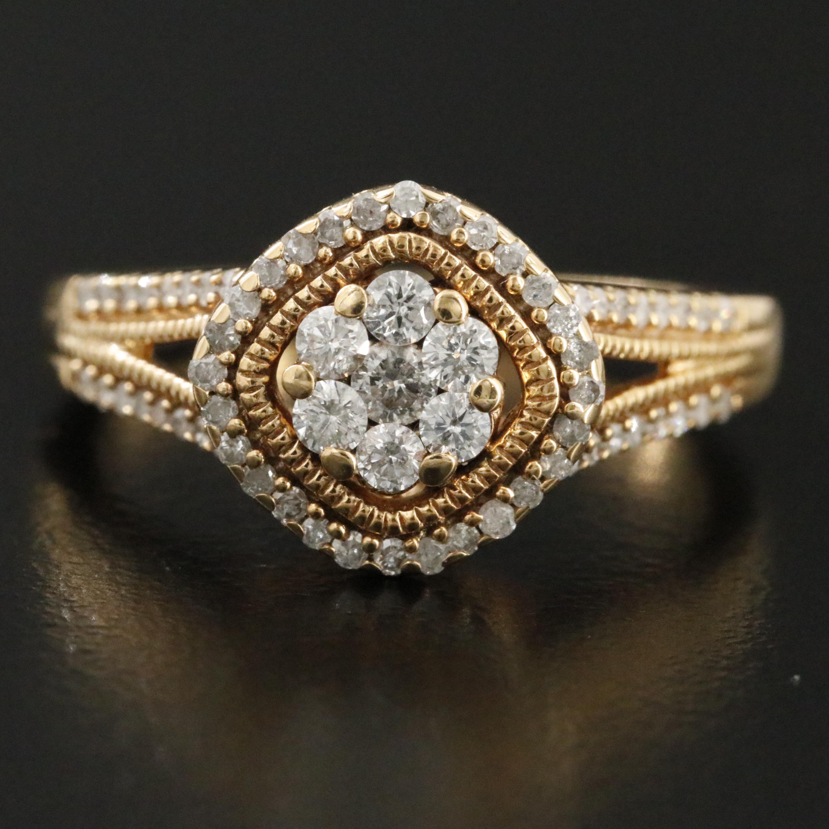 10K 0.58 CTW Diamond Ring