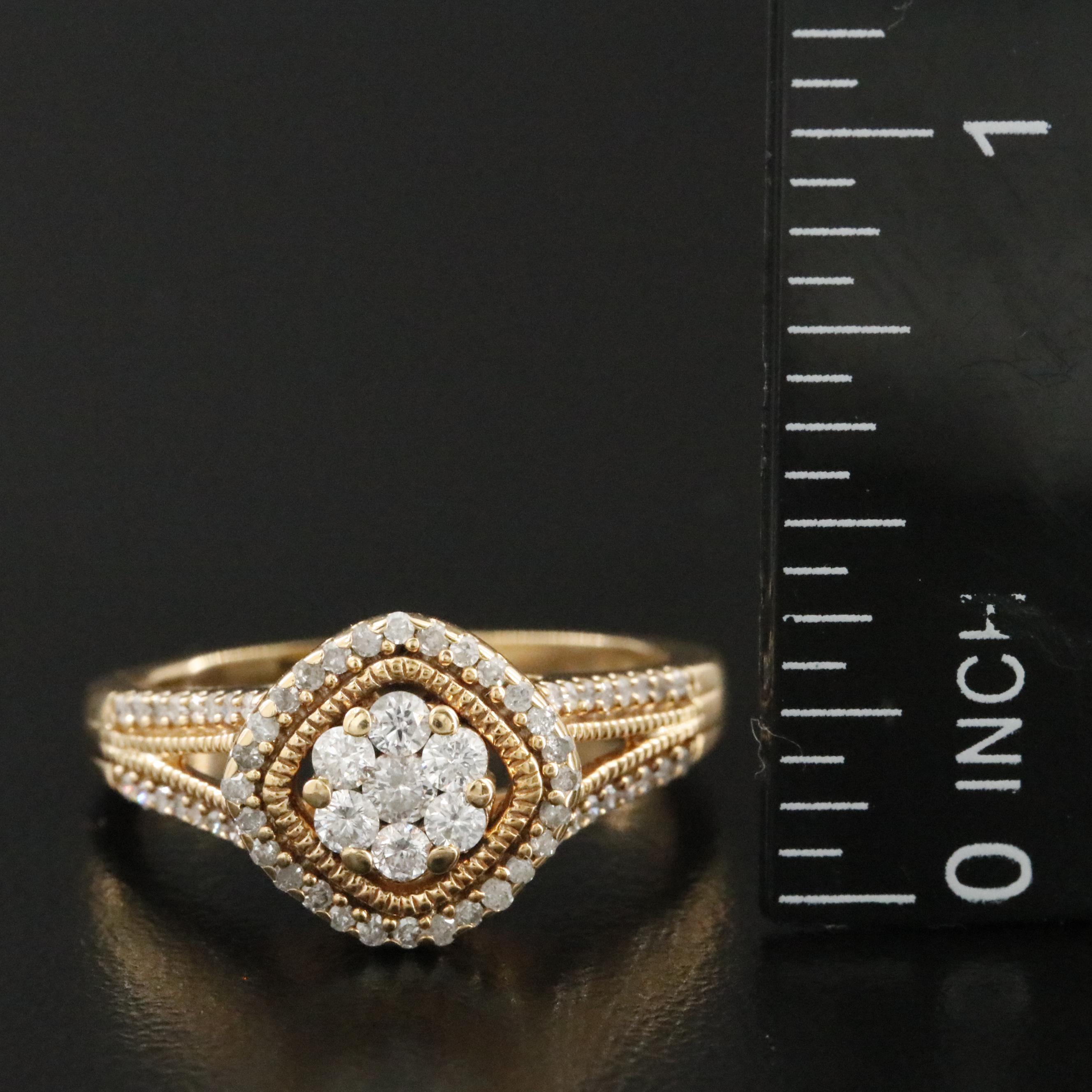 10K 0.58 CTW Diamond Ring