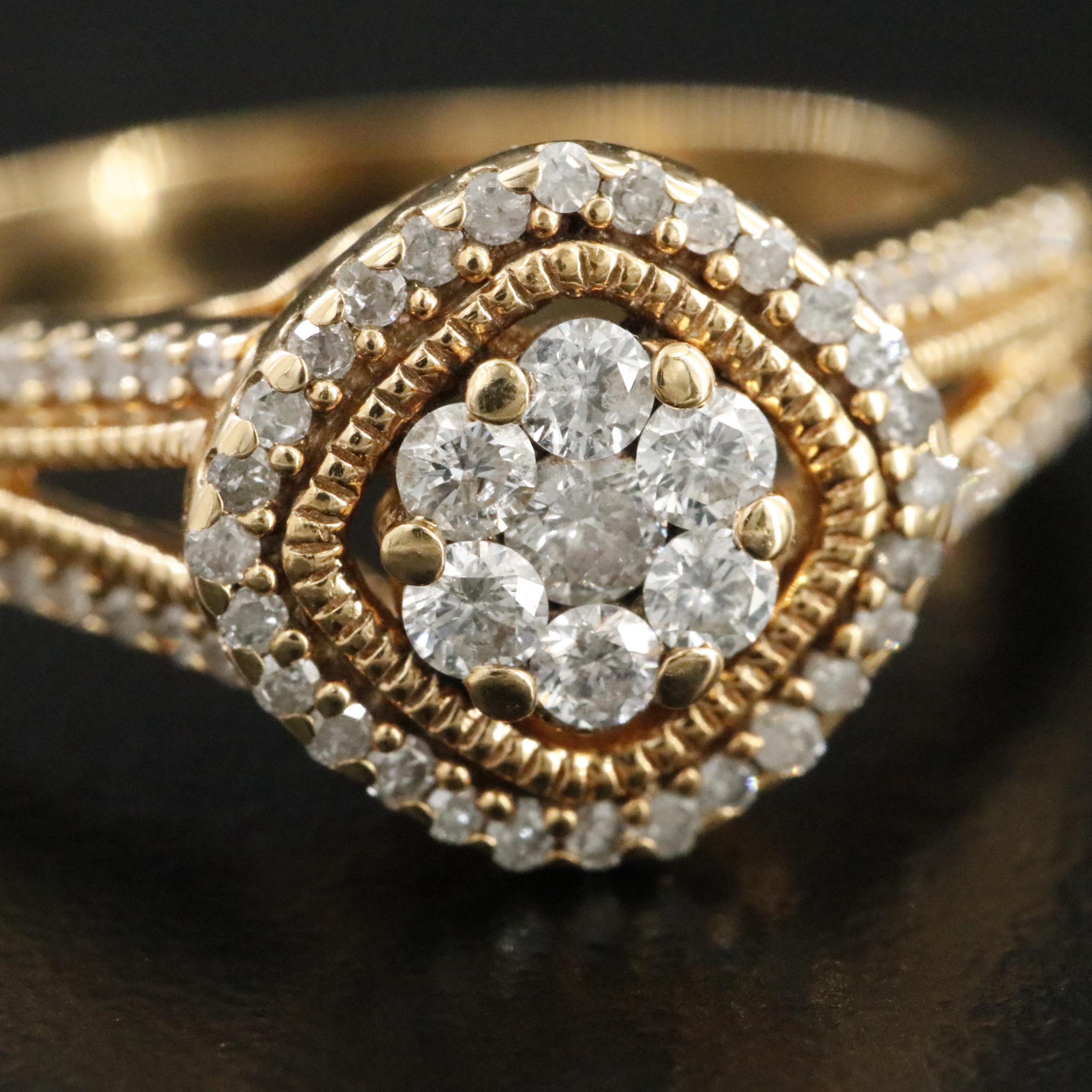 10K 0.58 CTW Diamond Ring