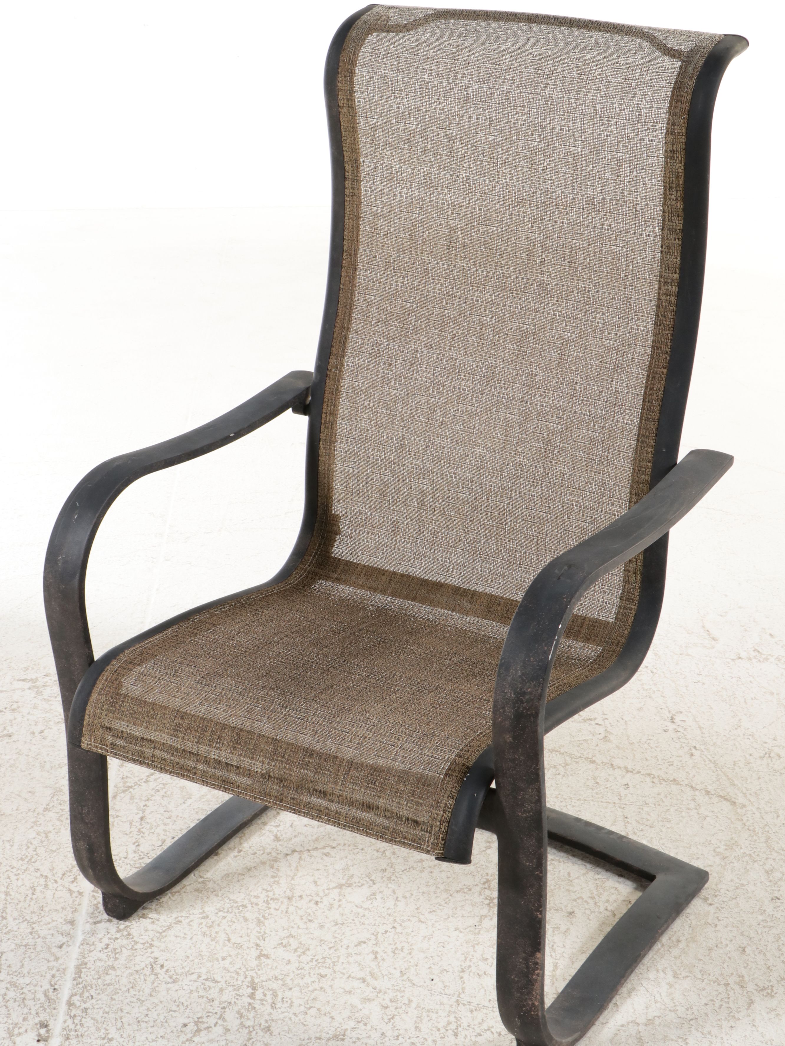 Contemporary Seven-Piece Metal Framed Patio Dining Set