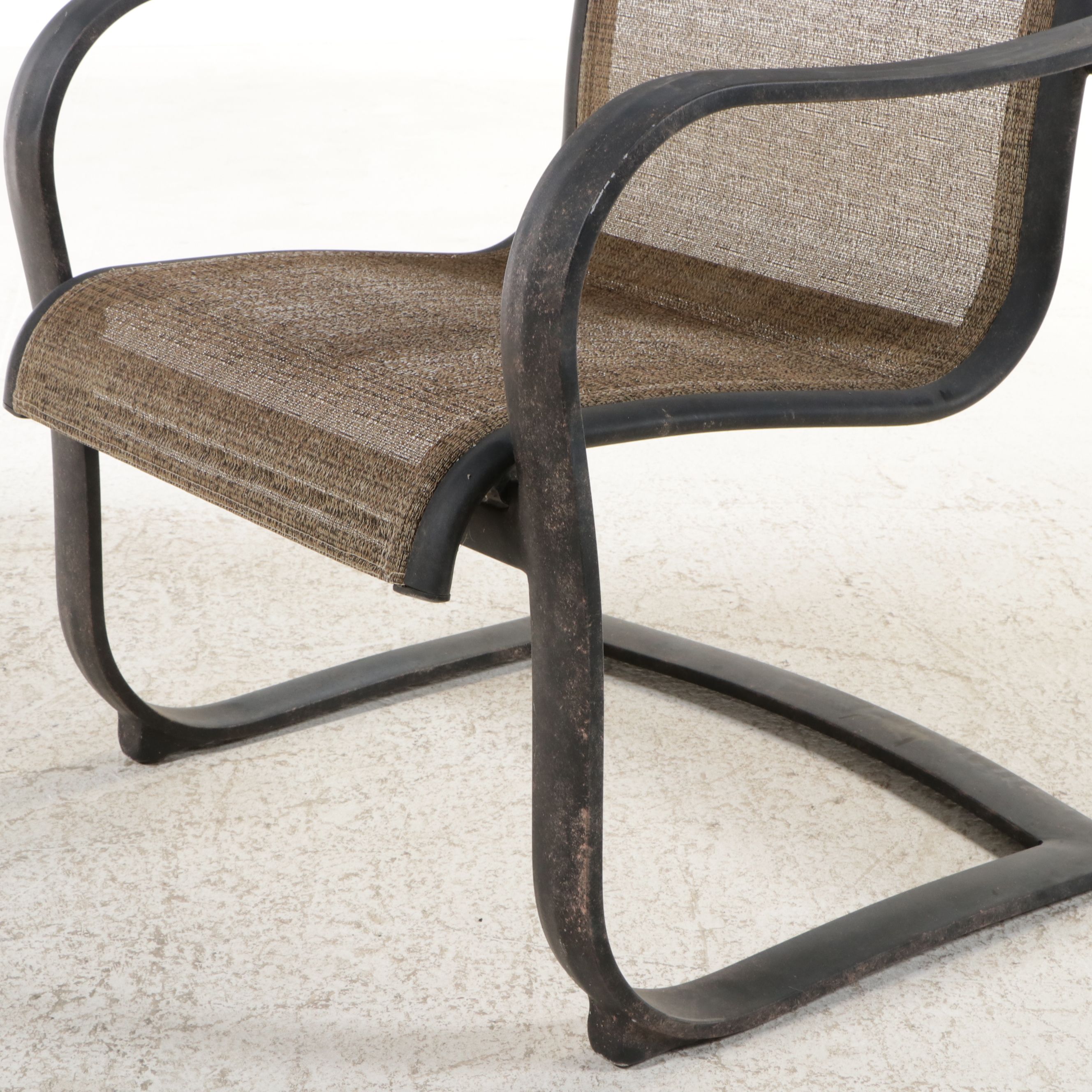 Contemporary Seven-Piece Metal Framed Patio Dining Set