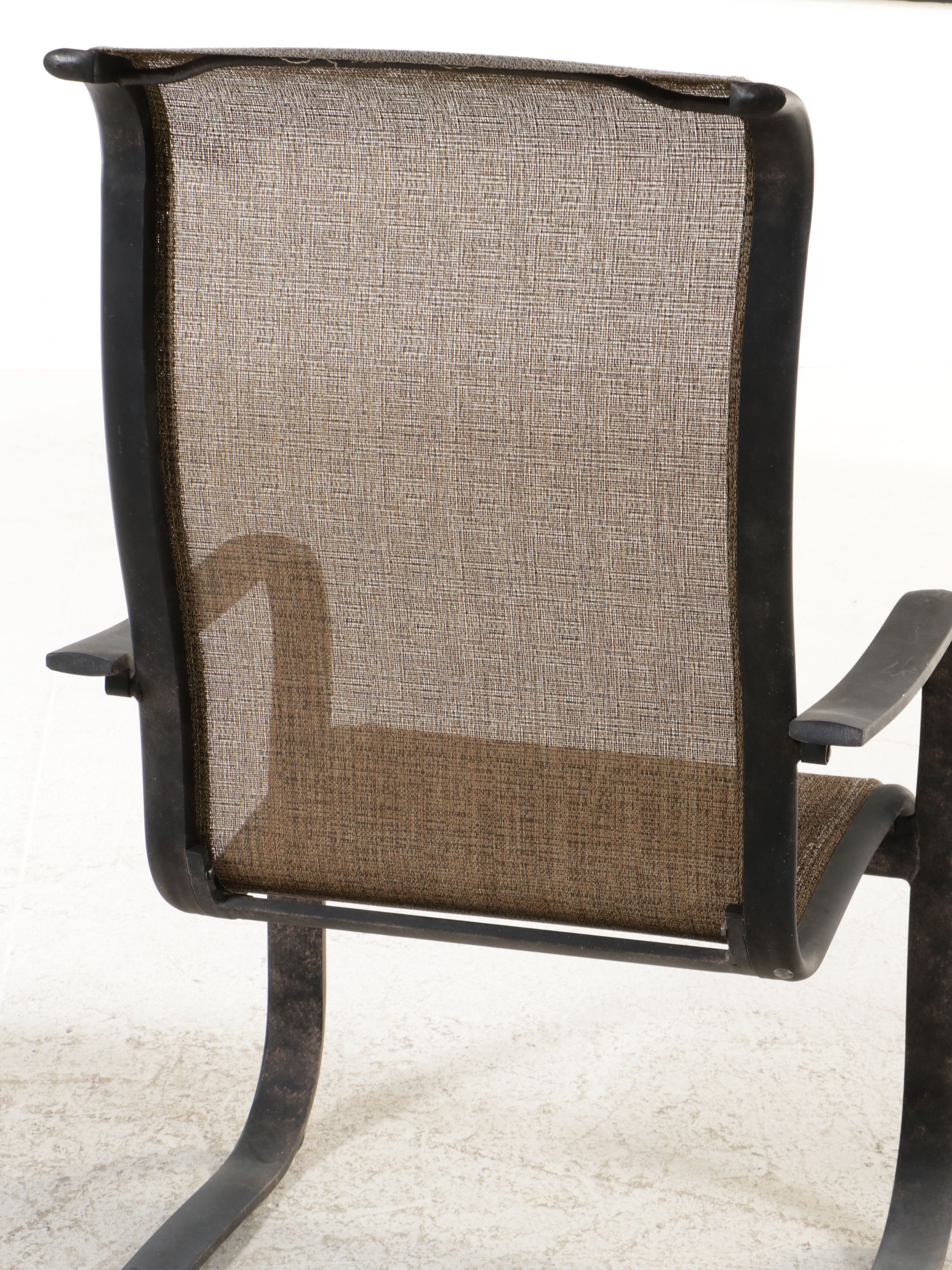 Contemporary Seven-Piece Metal Framed Patio Dining Set