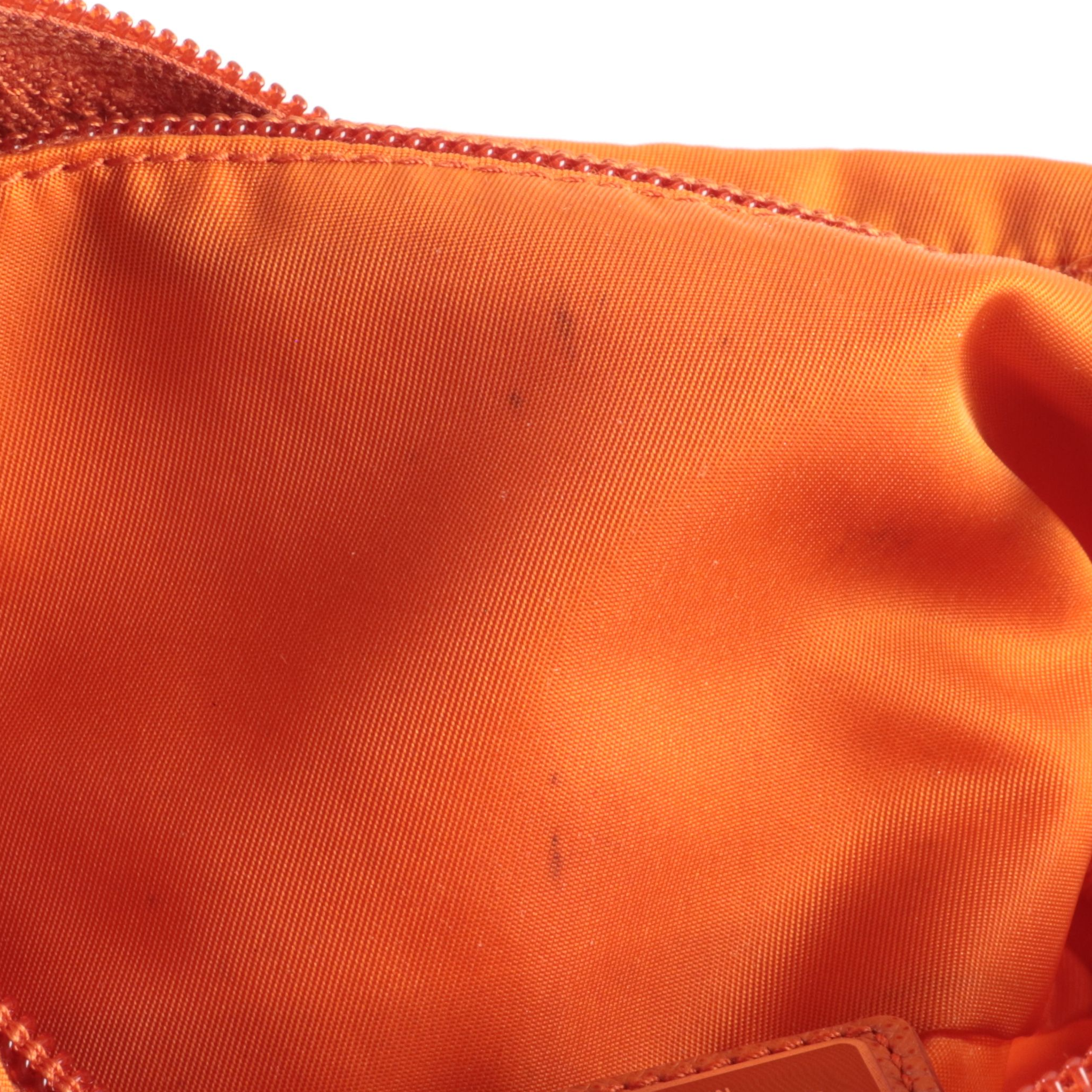 Prada Cosmetic Pouch in Orange Nylon
