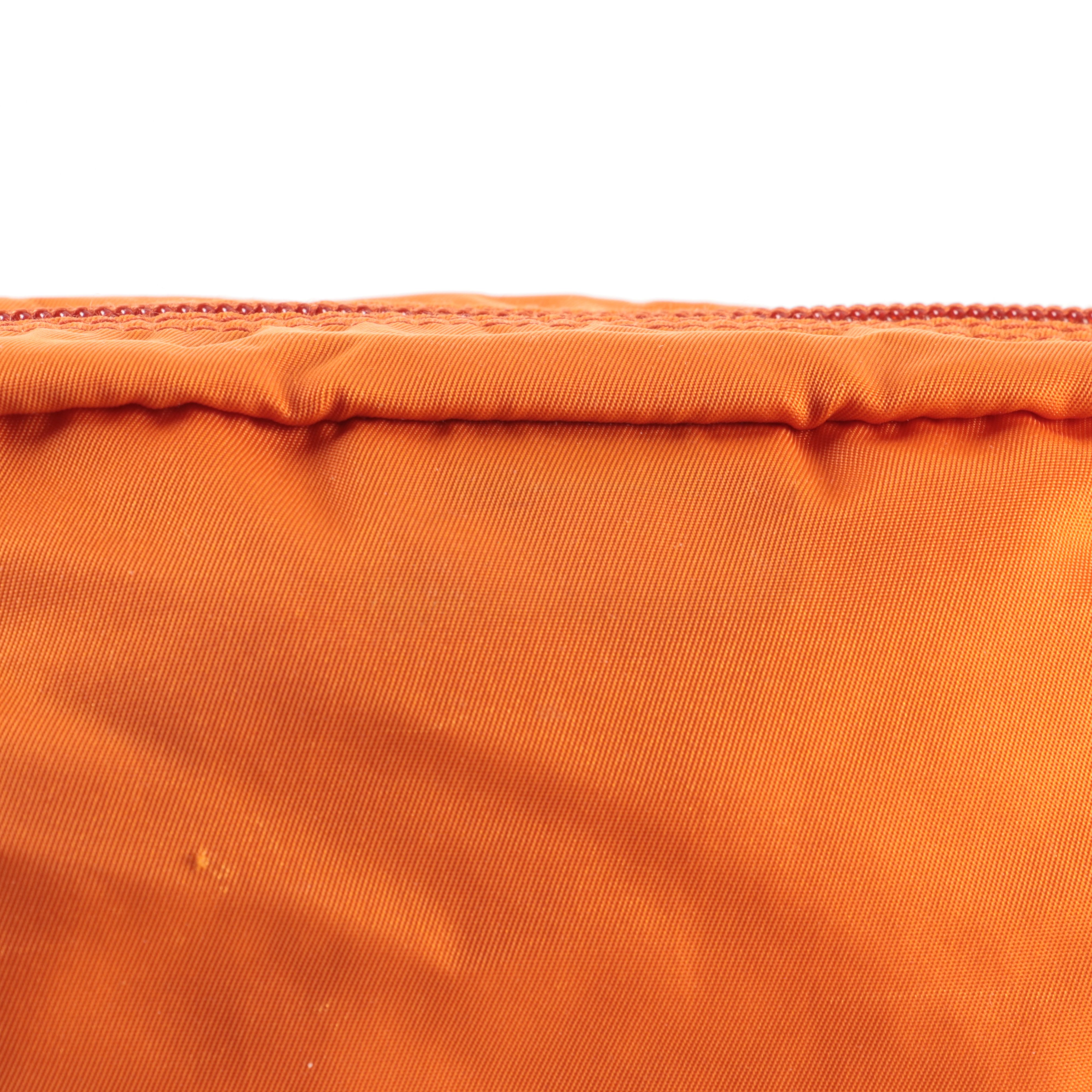Prada Cosmetic Pouch in Orange Nylon