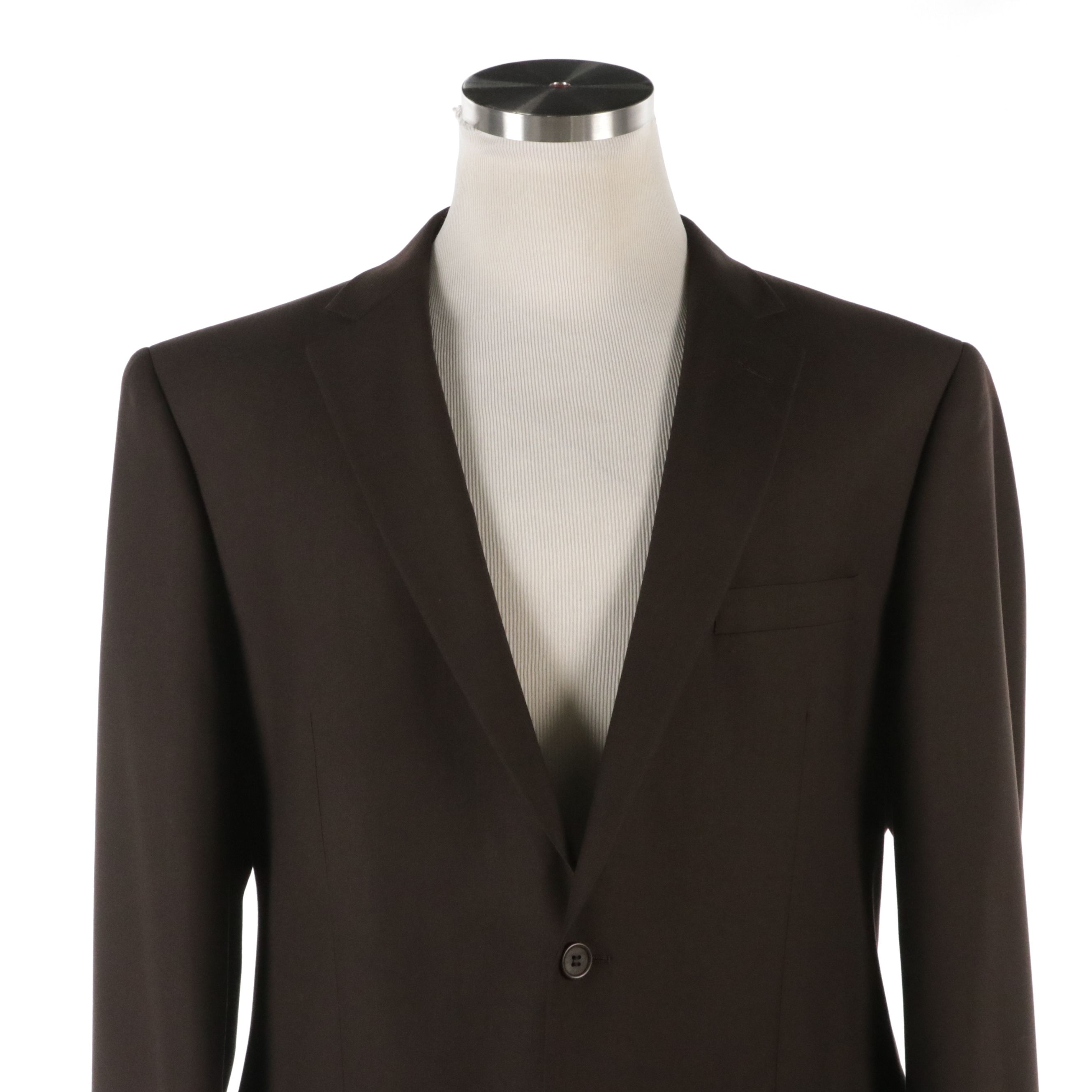 Men's Renoir Brown Polyester Blend Blazer