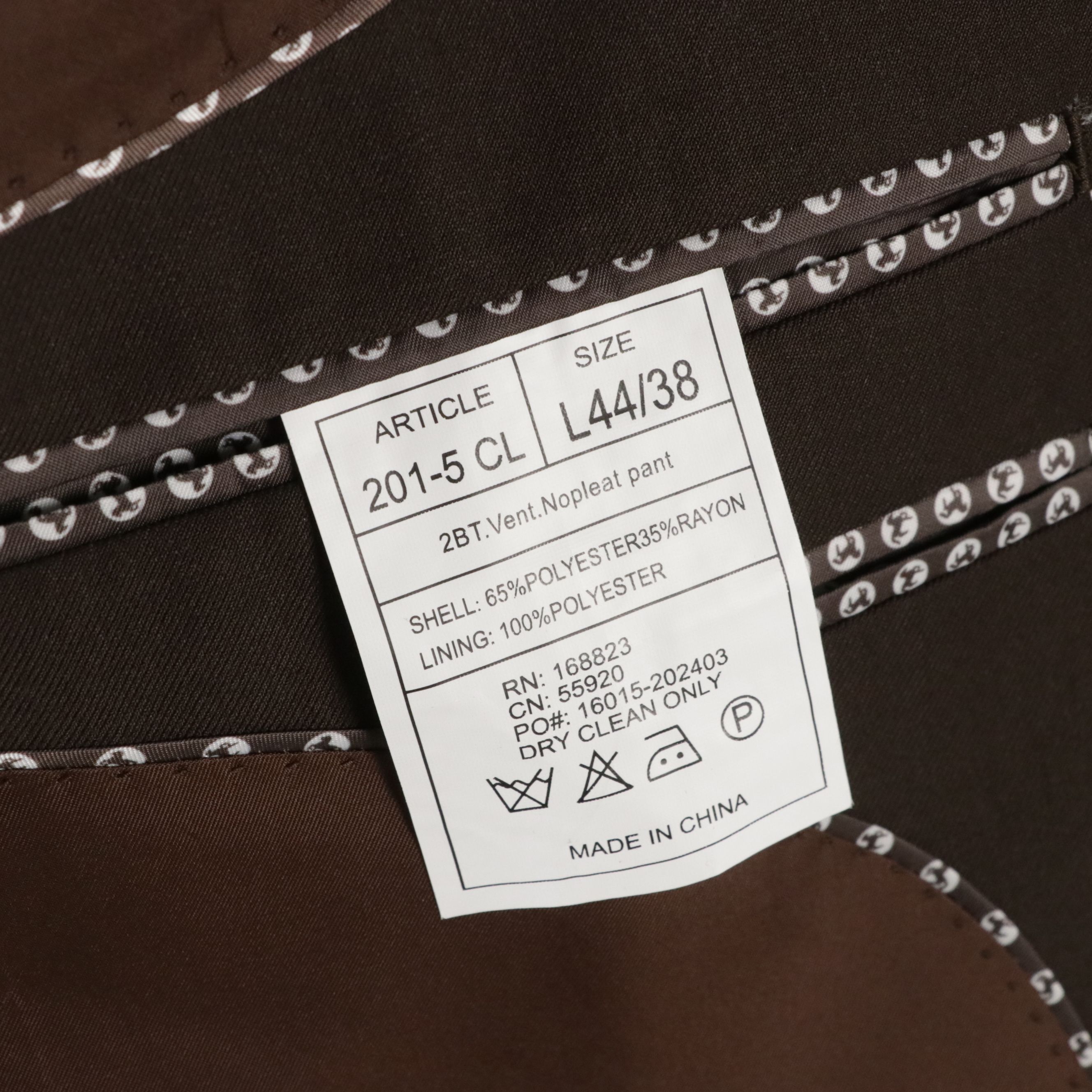 Men's Renoir Brown Polyester Blend Blazer