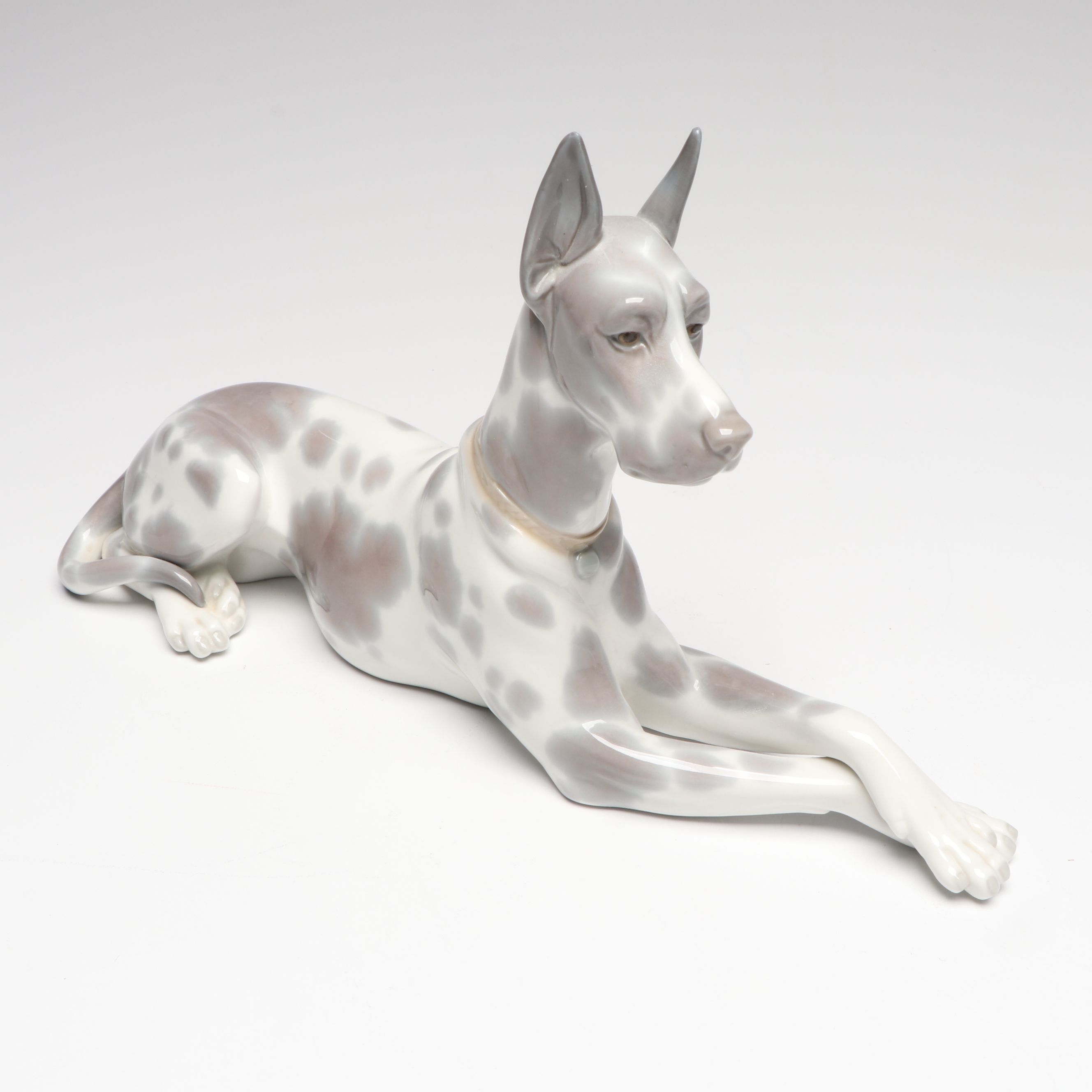 Lladró "Great Dane" Porcelain Figure with Other Dog Figures