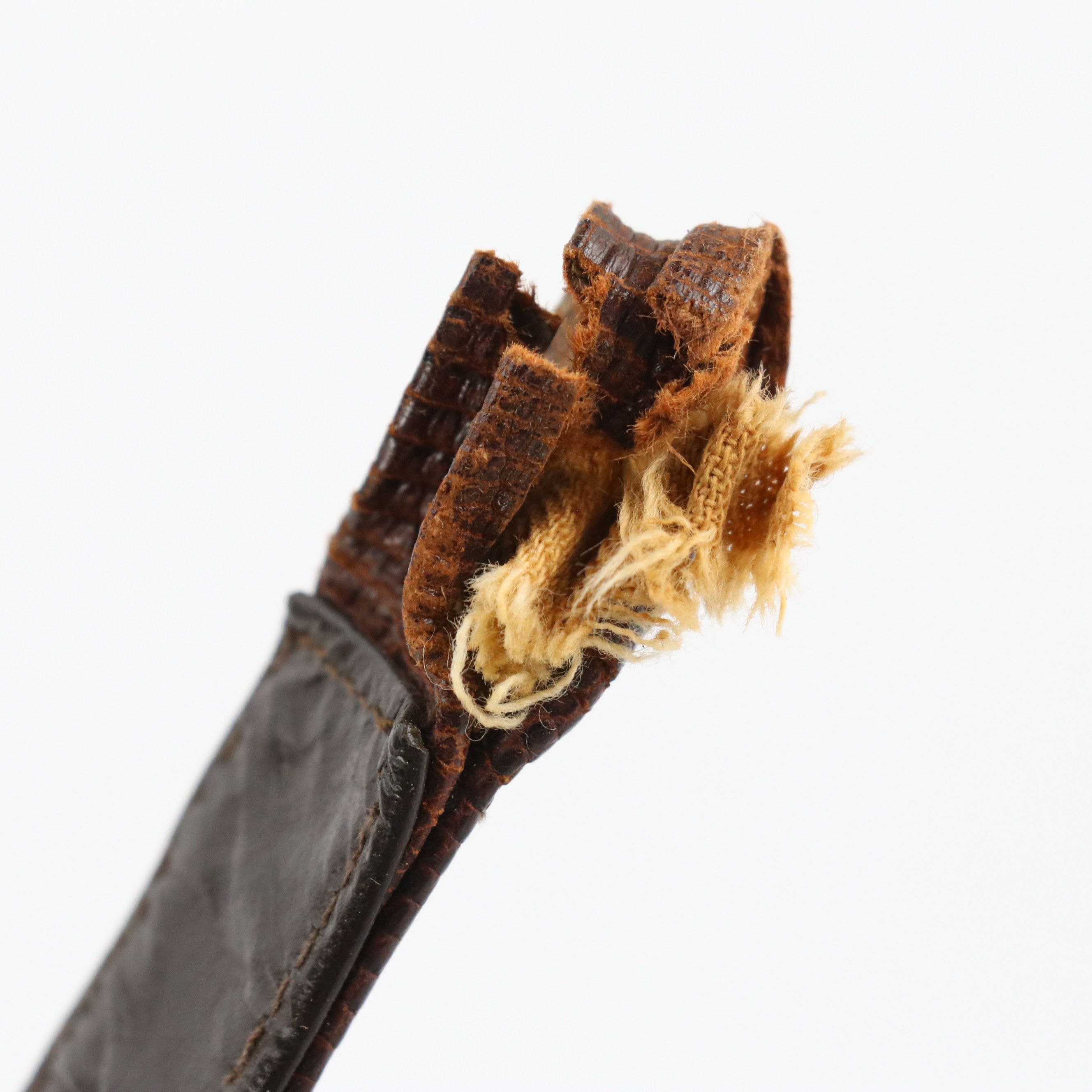 Bellestone Brown Lizard Skin Leather Frame Handbag, Other Vintage Accordion Bag