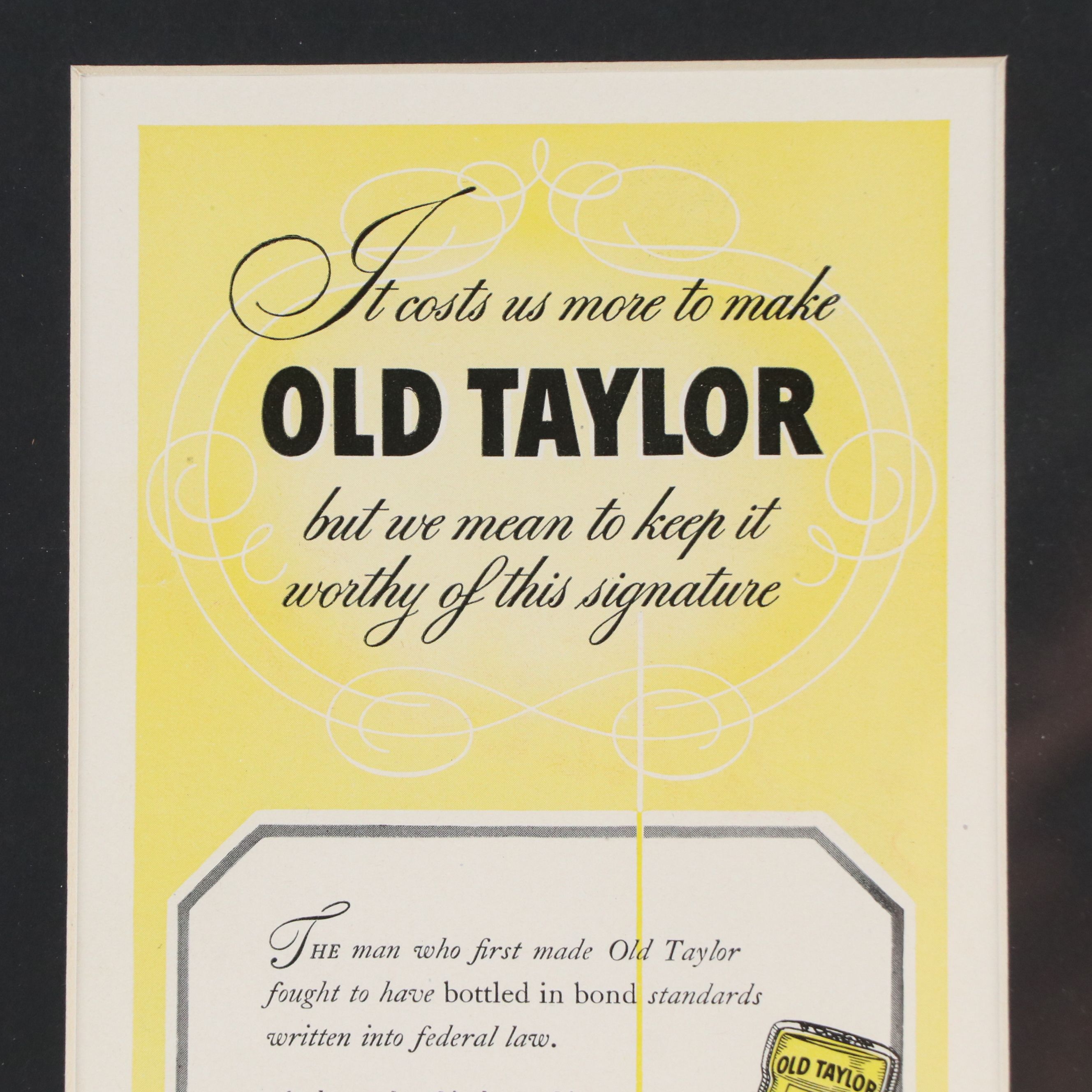 Old Taylor Bourbon Whiskey 1942 Advertisement