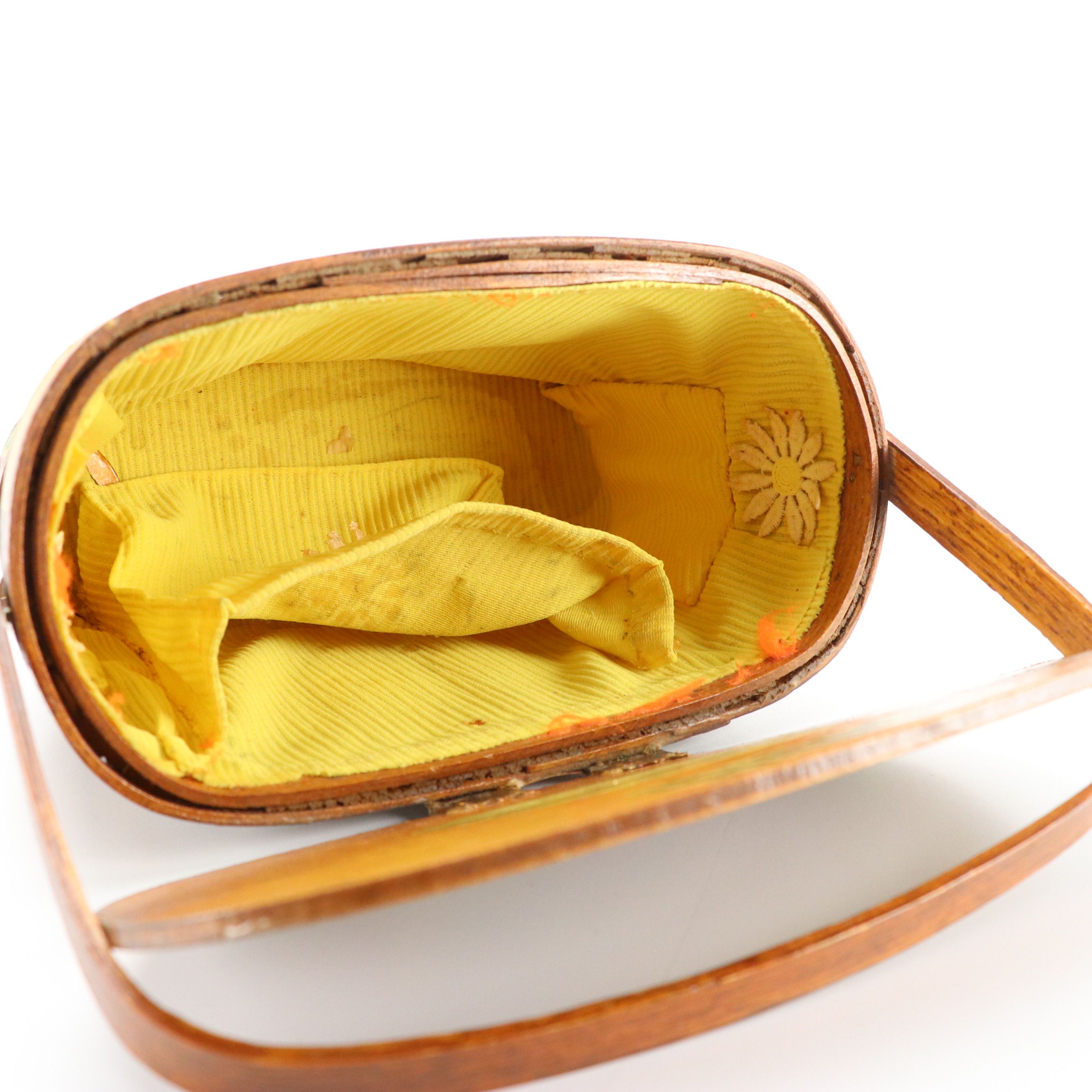 Coblentz Silver Leather Evening Bag, Crochet Straw Handbag, Wooden Basket Bag