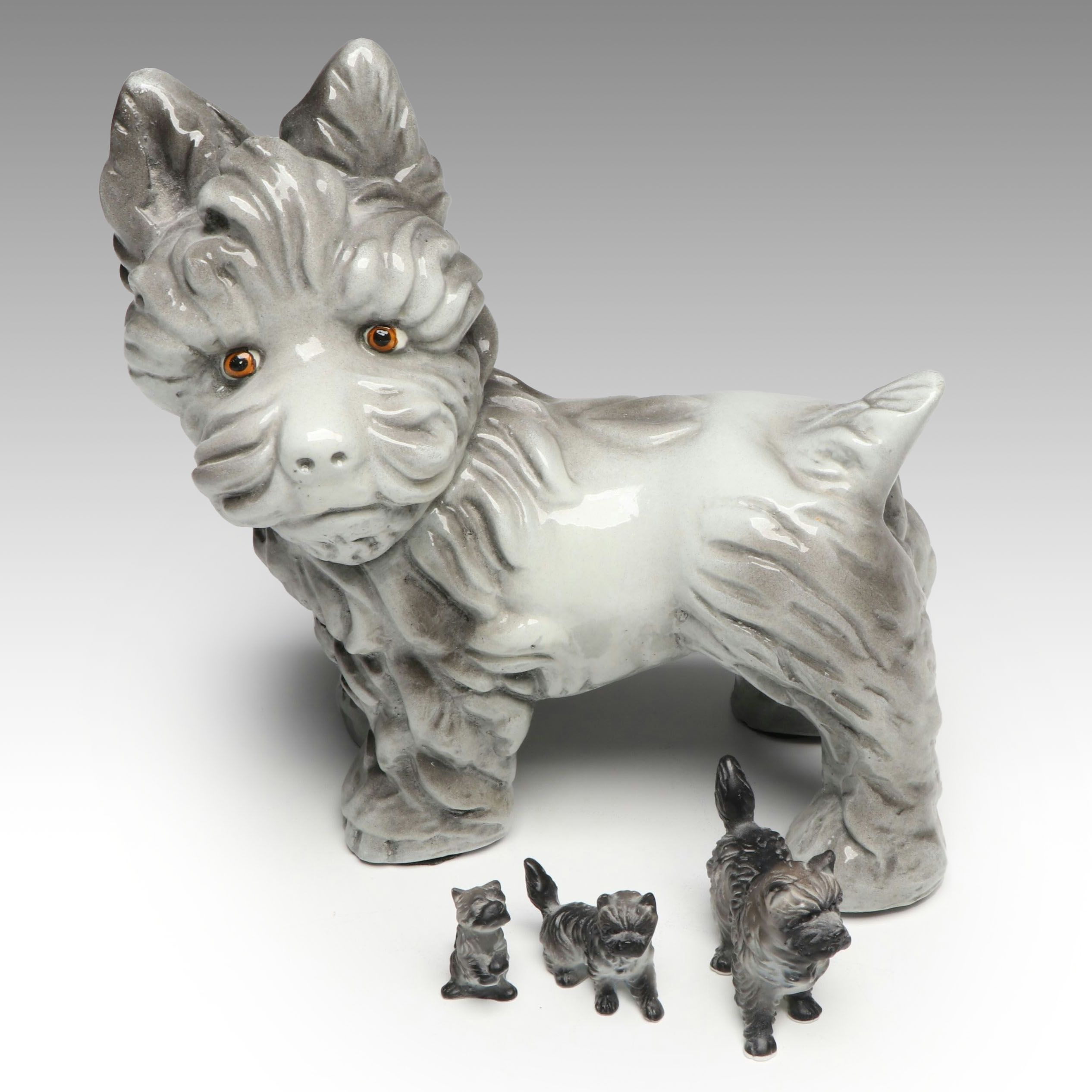 Vintage Cairn Terrier Porcelain Figures