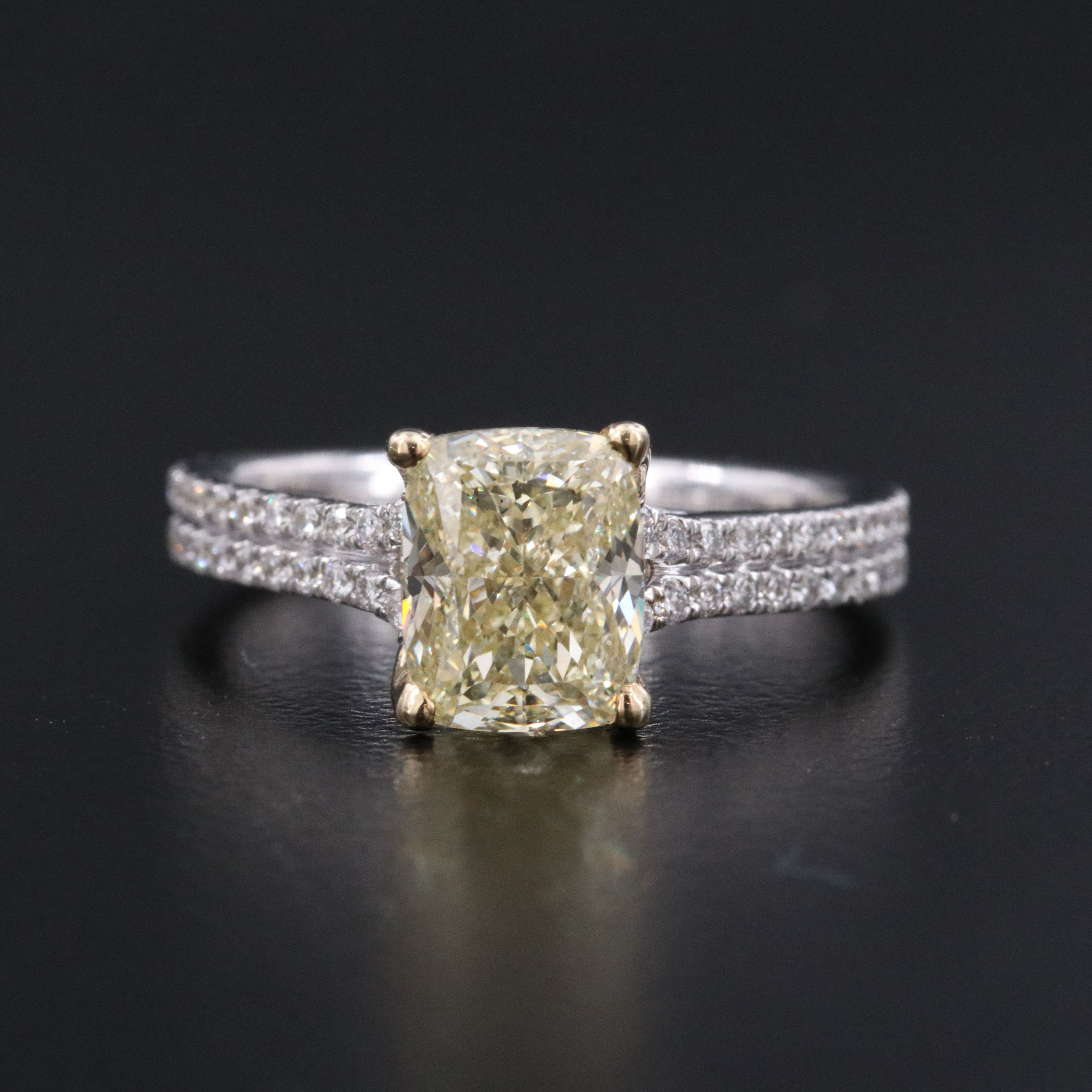 14K 2.49 CTW Lab Grown Diamond Ring with Fancy Center