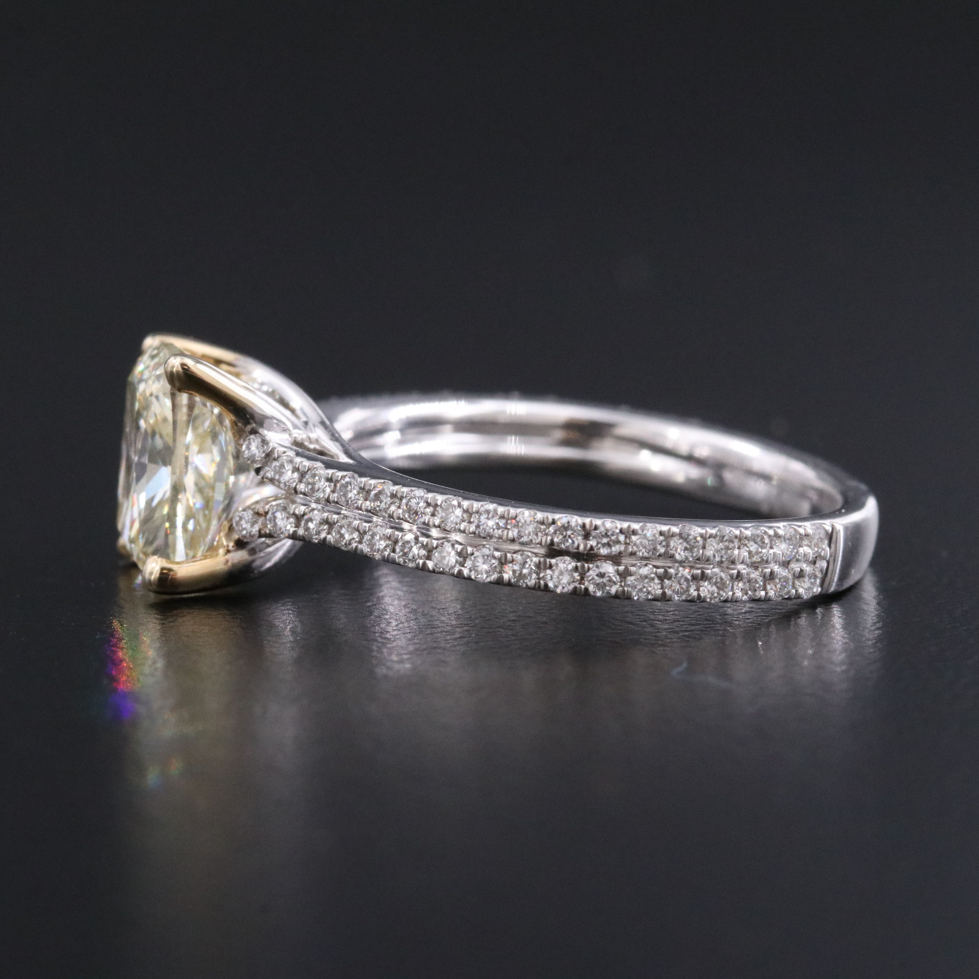 14K 2.49 CTW Lab Grown Diamond Ring with Fancy Center