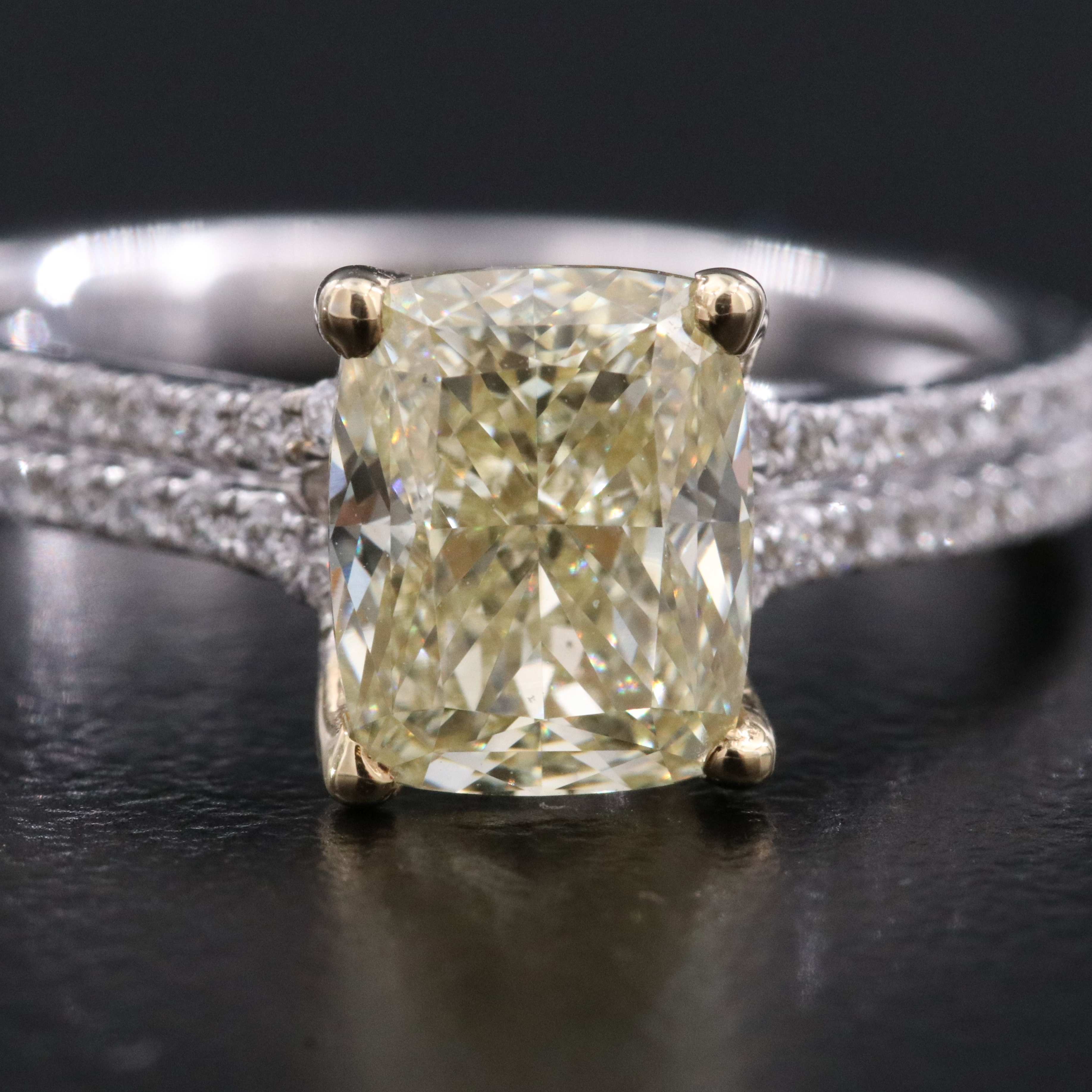 14K 2.49 CTW Lab Grown Diamond Ring with Fancy Center