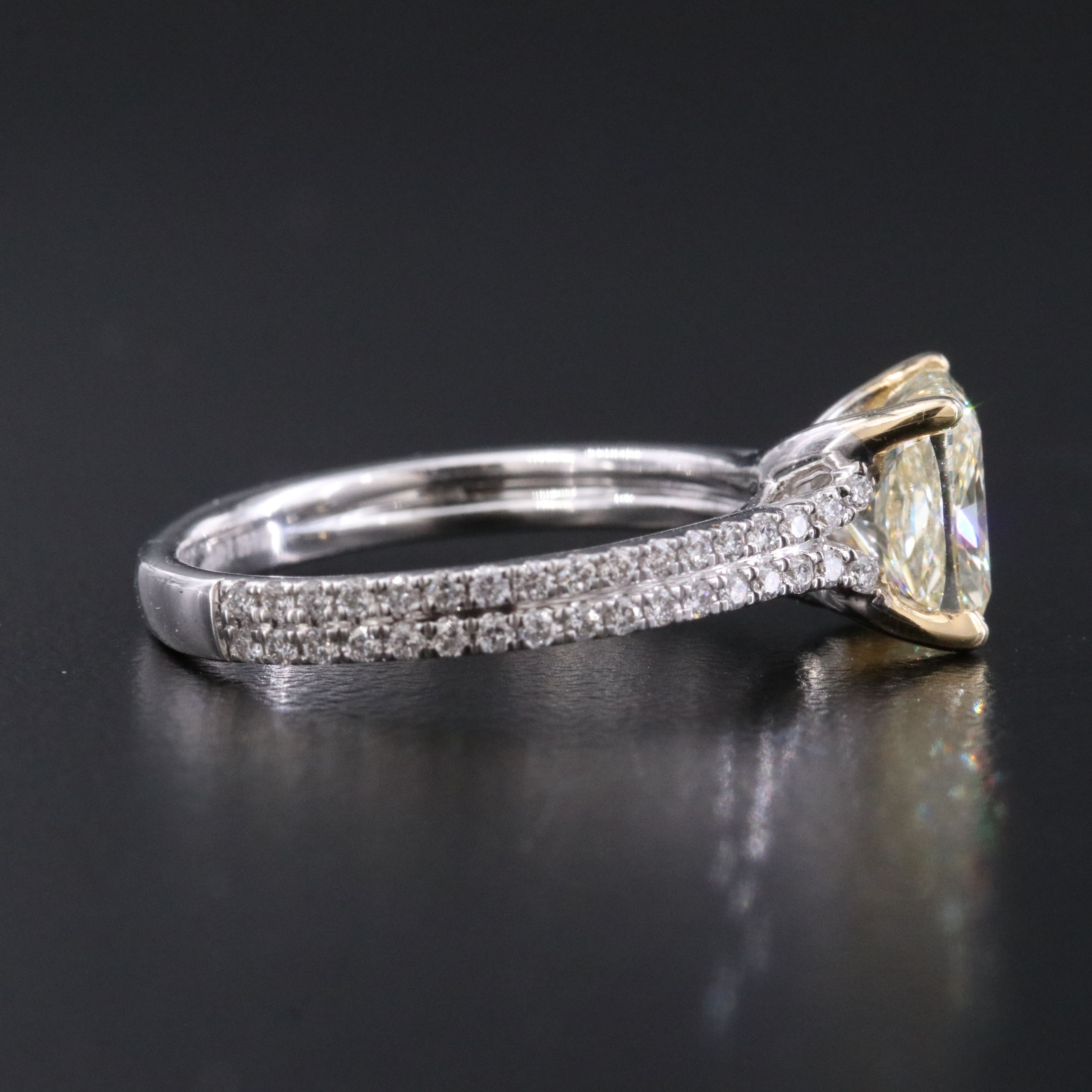14K 2.49 CTW Lab Grown Diamond Ring with Fancy Center