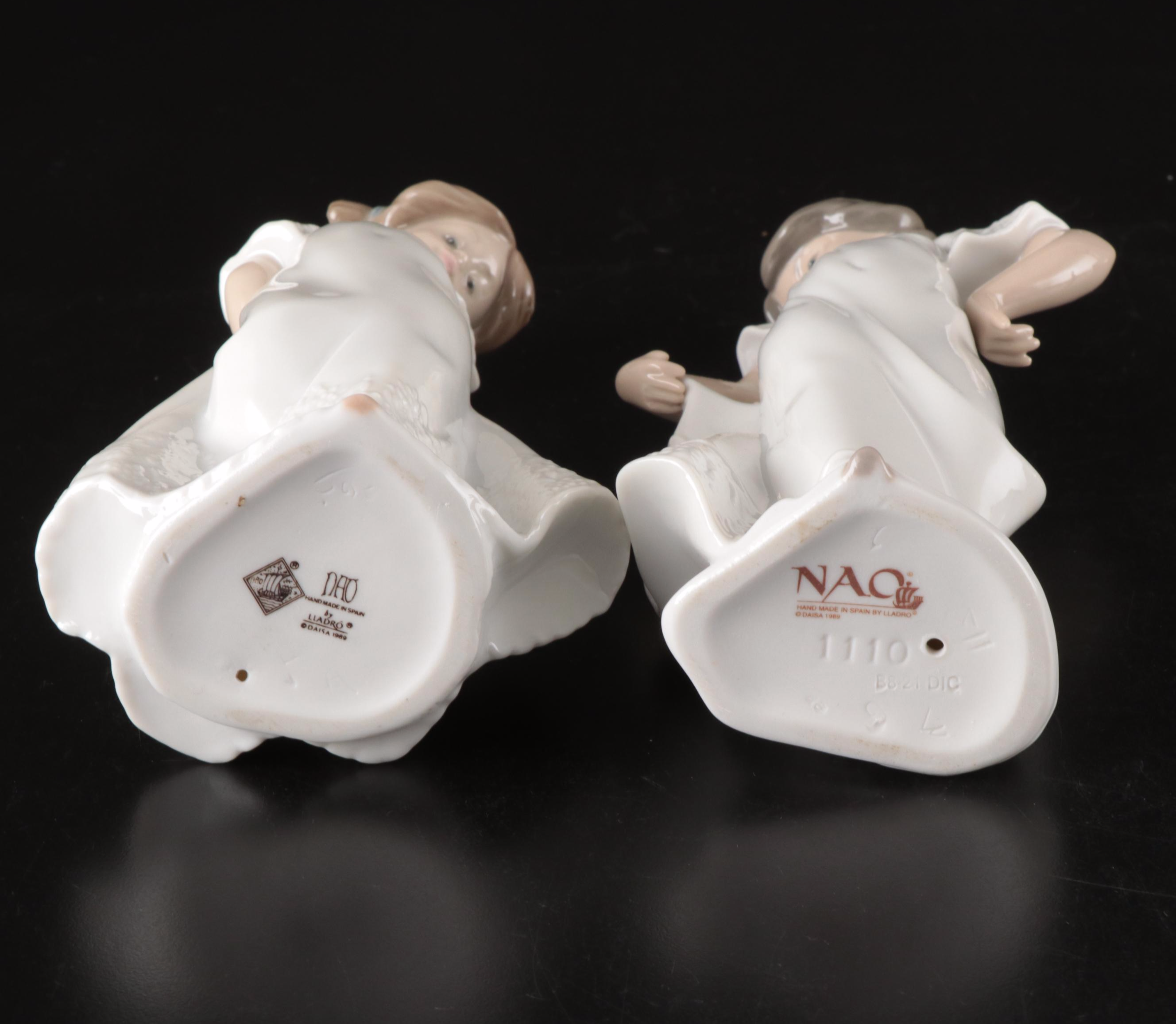 Nao by Lladró "Poems of Love" with Other Female Porcelain Figures