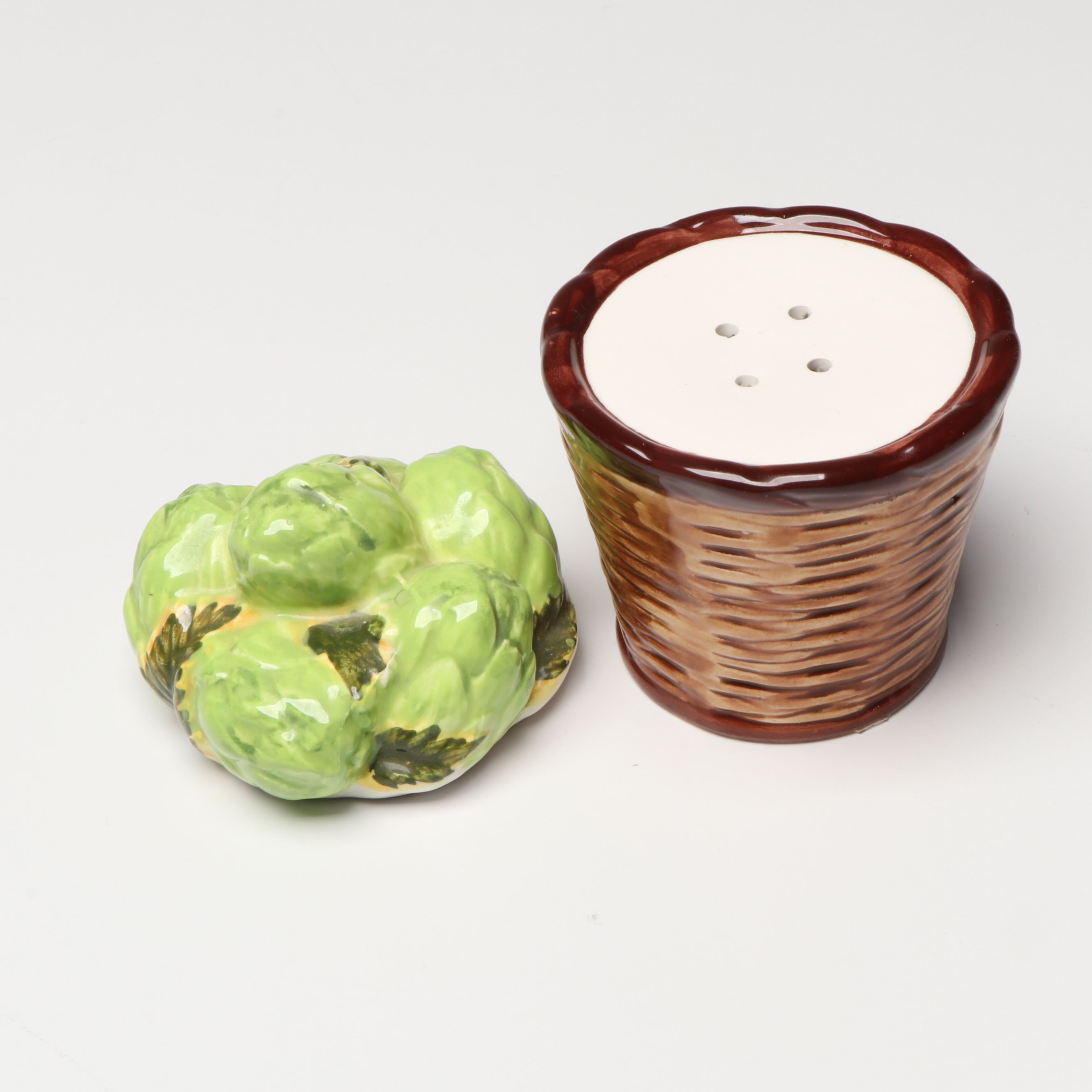 Enesco Onion-Shaped Ceramic Shakers with Other Novelty Ceramic Shakers
