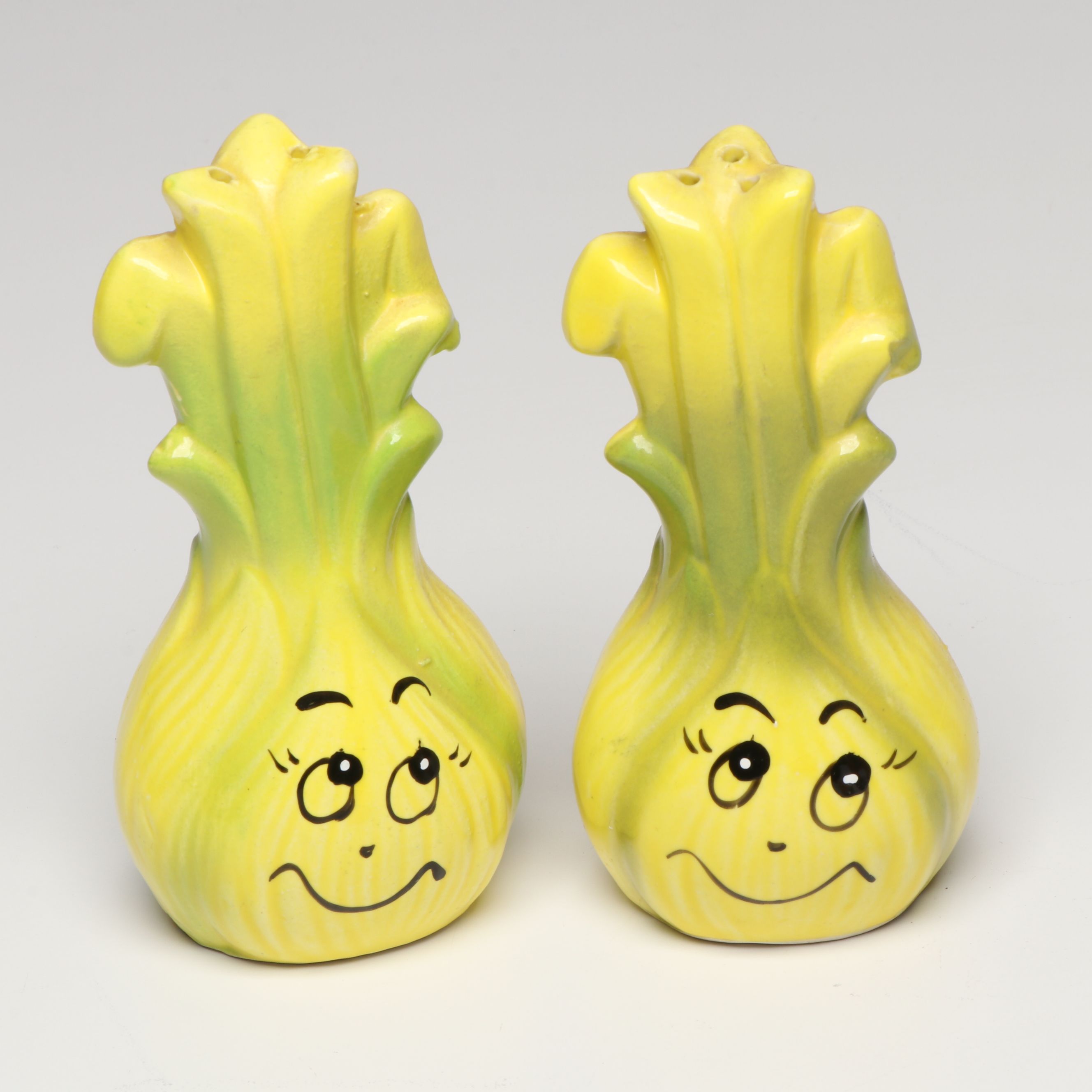 Enesco Onion-Shaped Ceramic Shakers with Other Novelty Ceramic Shakers