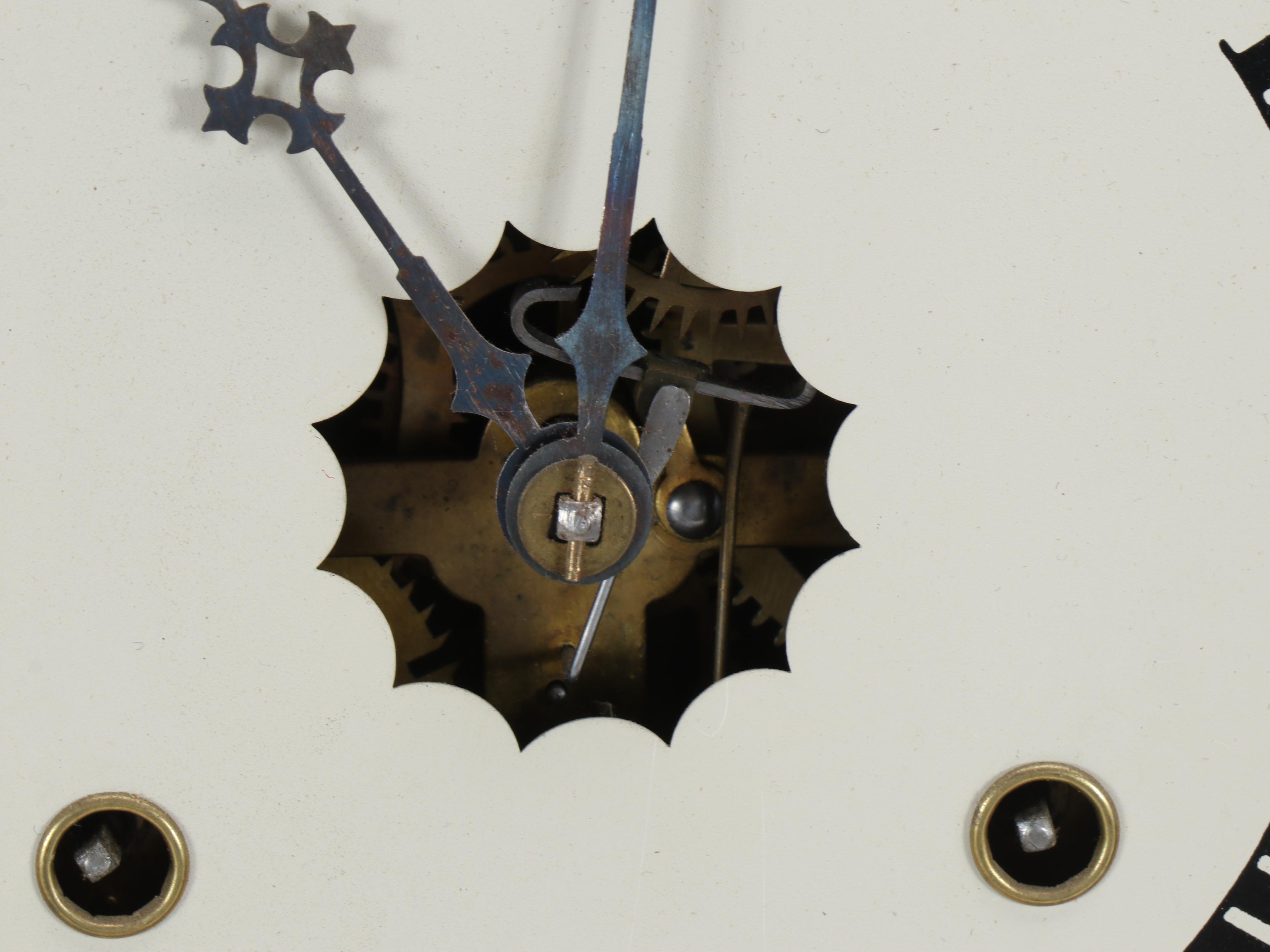 Waterbury Clock Co. Reverse Painted Ogee Mantel Clock, 19th Century