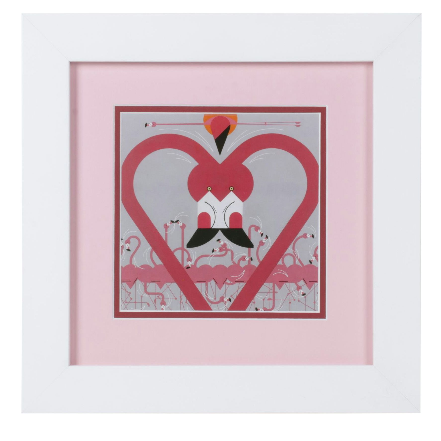 Offset Lithograph After Charley Harper "Flamingo a Go Go", 1968