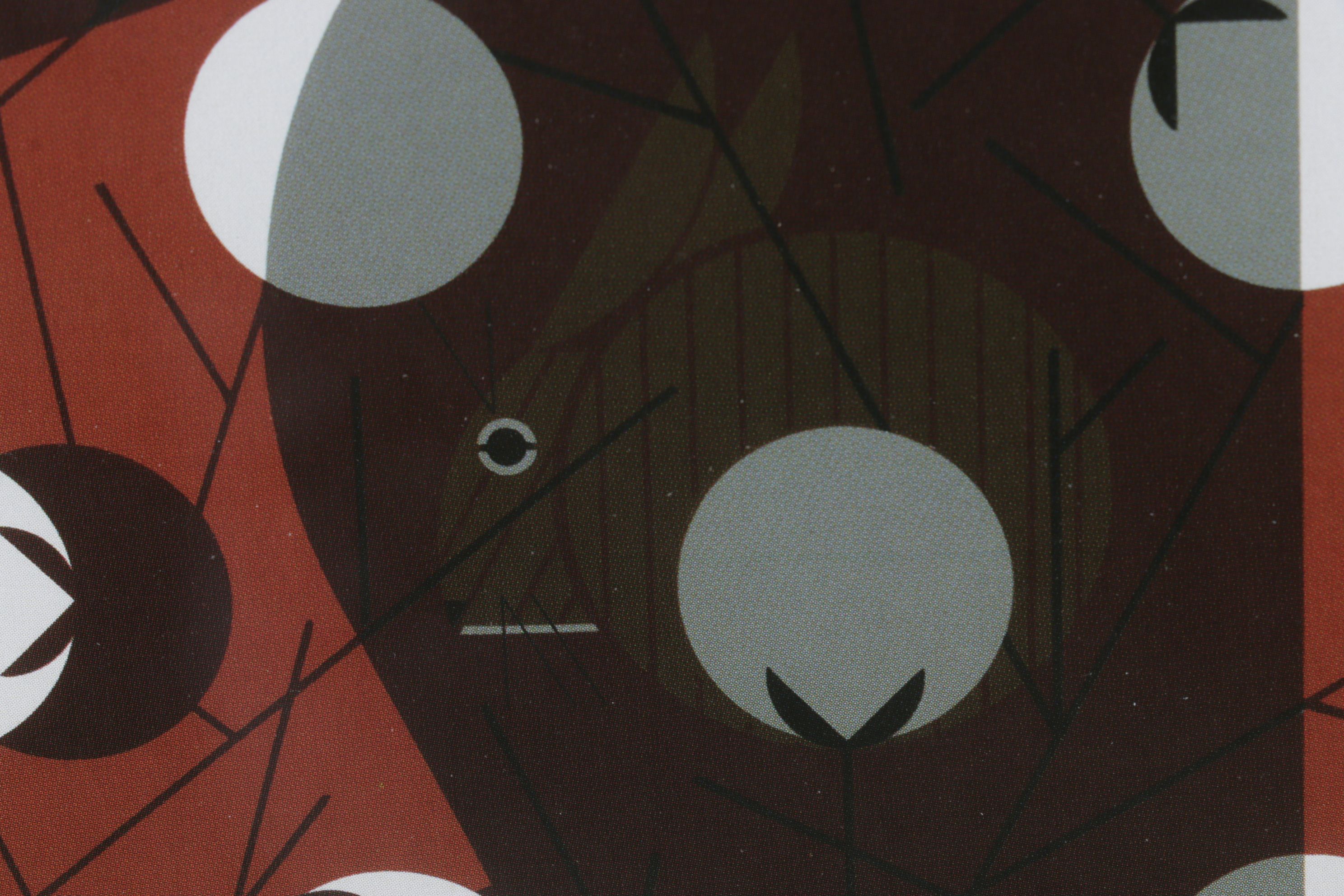 Offset Lithograph After Charley Harper "Cottontail in a Cotton Field", 1986