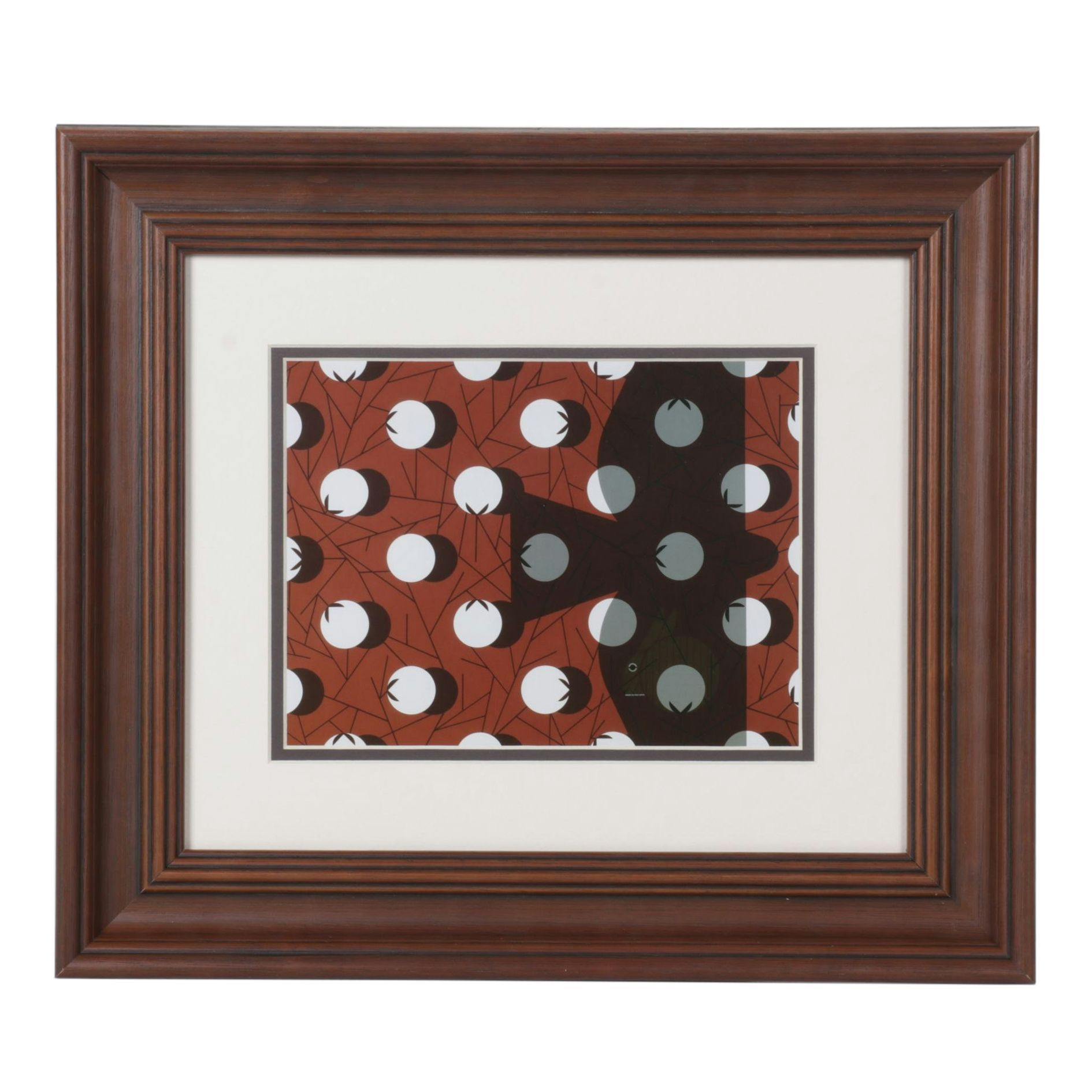 Offset Lithograph After Charley Harper "Cottontail in a Cotton Field", 1986