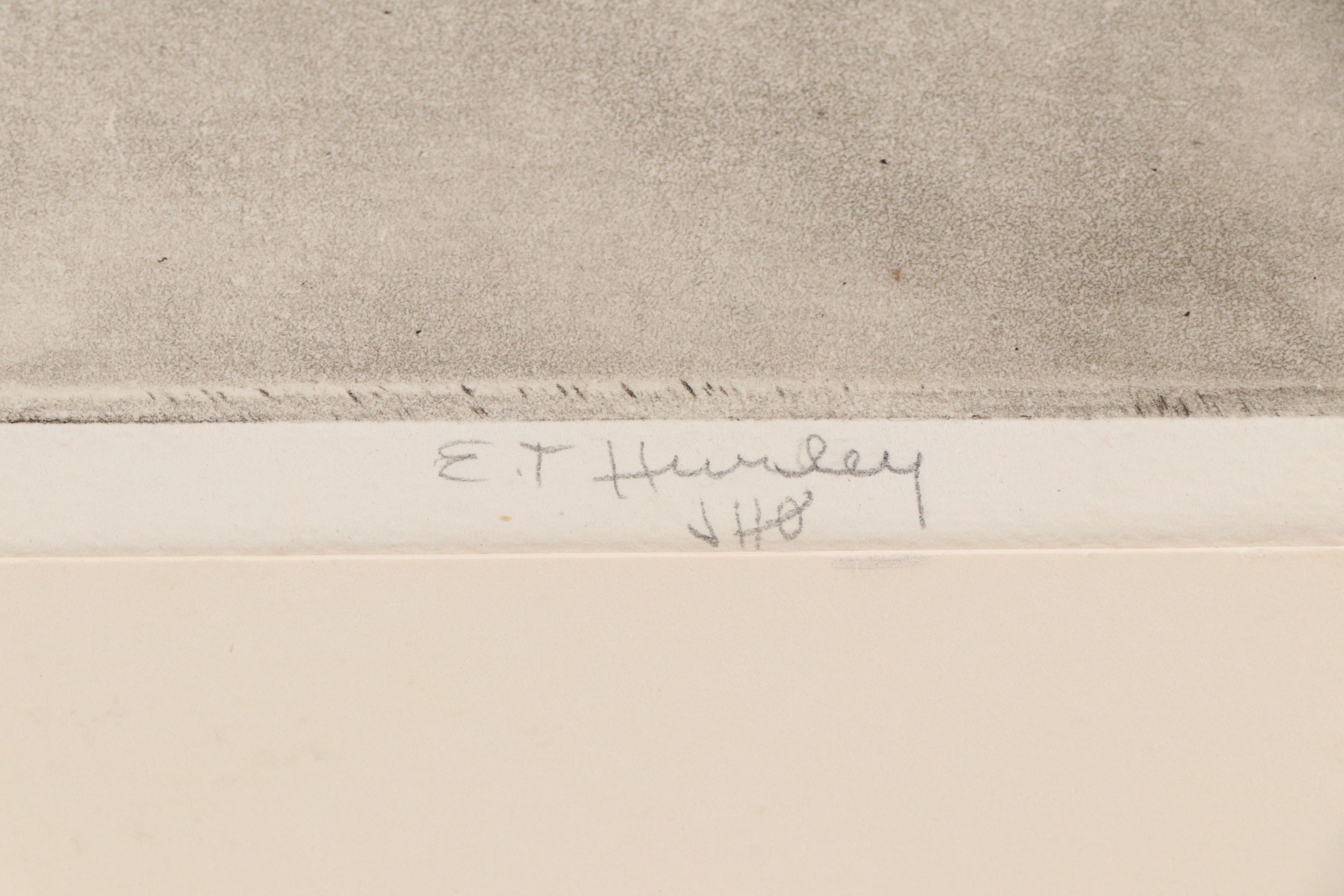 Edward Timothy Hurley Etching with Aquatint "Sixth St. Market," 1917