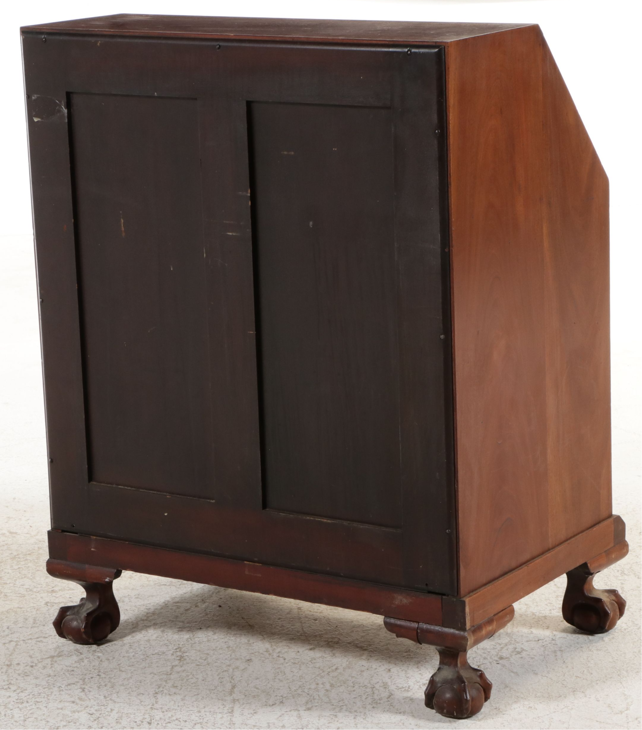 Chippendale Style Block-Front Mahogany Slant-Front Desk, 20th Century