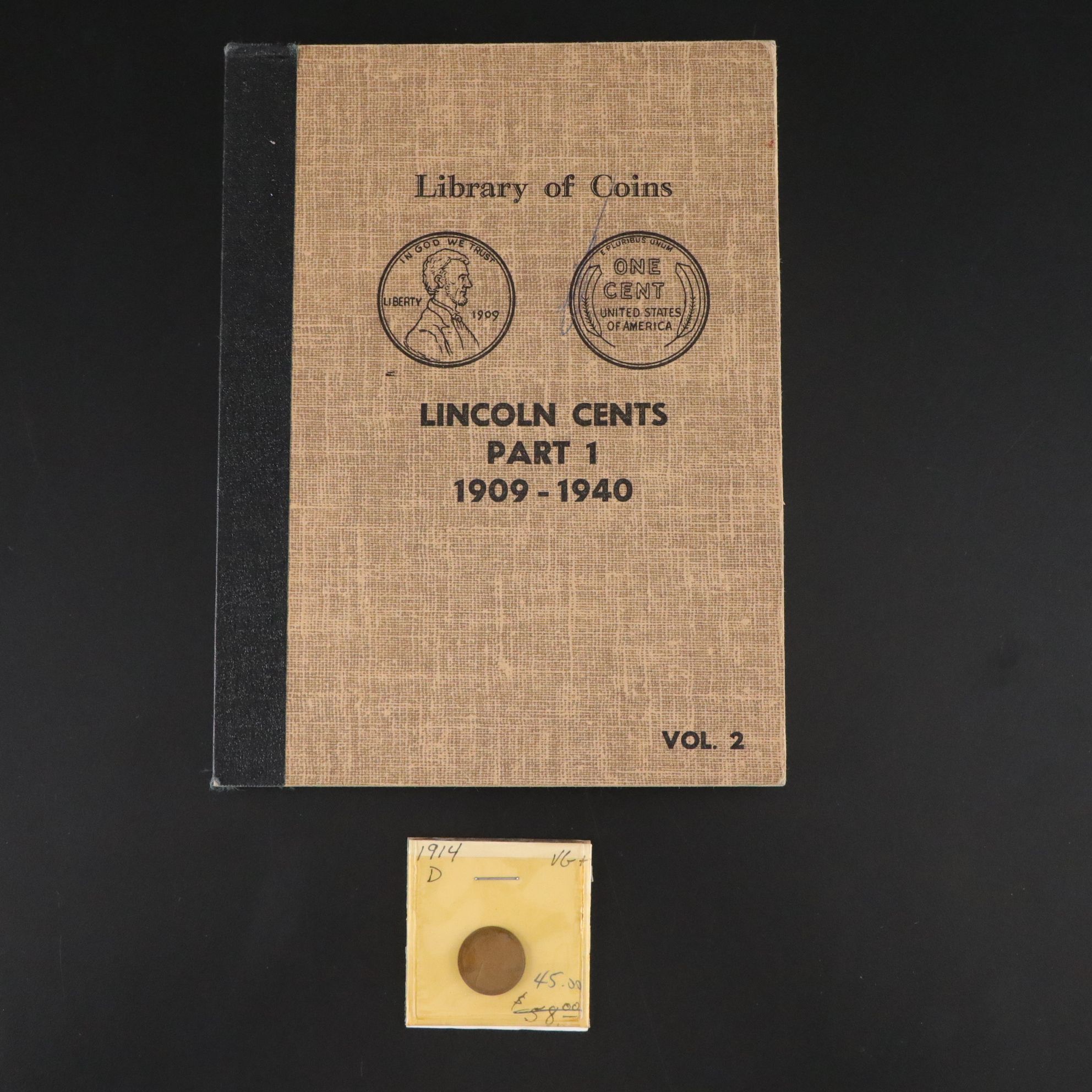 Incomplete Lincoln Wheat Cent Collection with 1914-D Coin