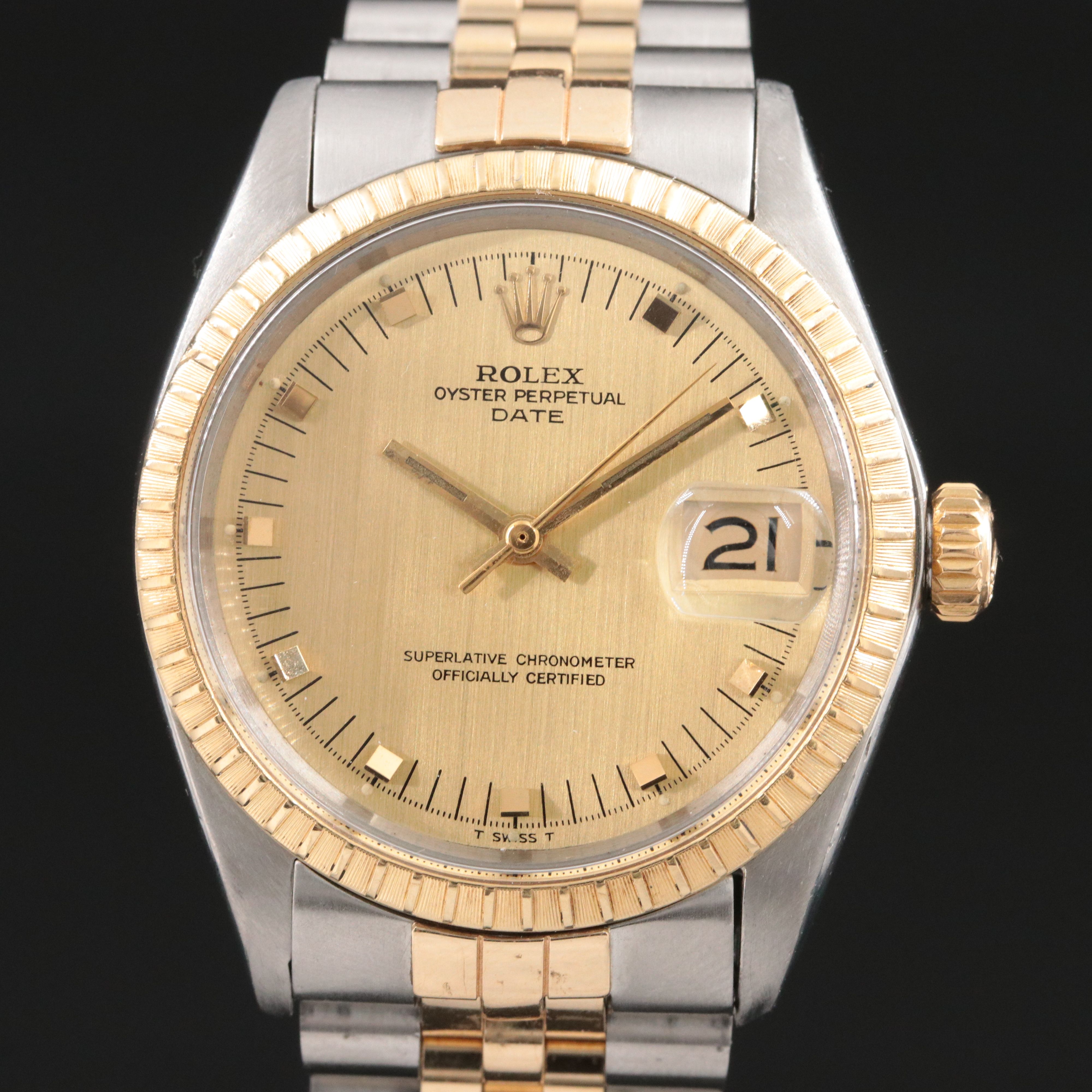 Rolex Oyster Perpetual Date 1505 Vintage Watch c.1971
