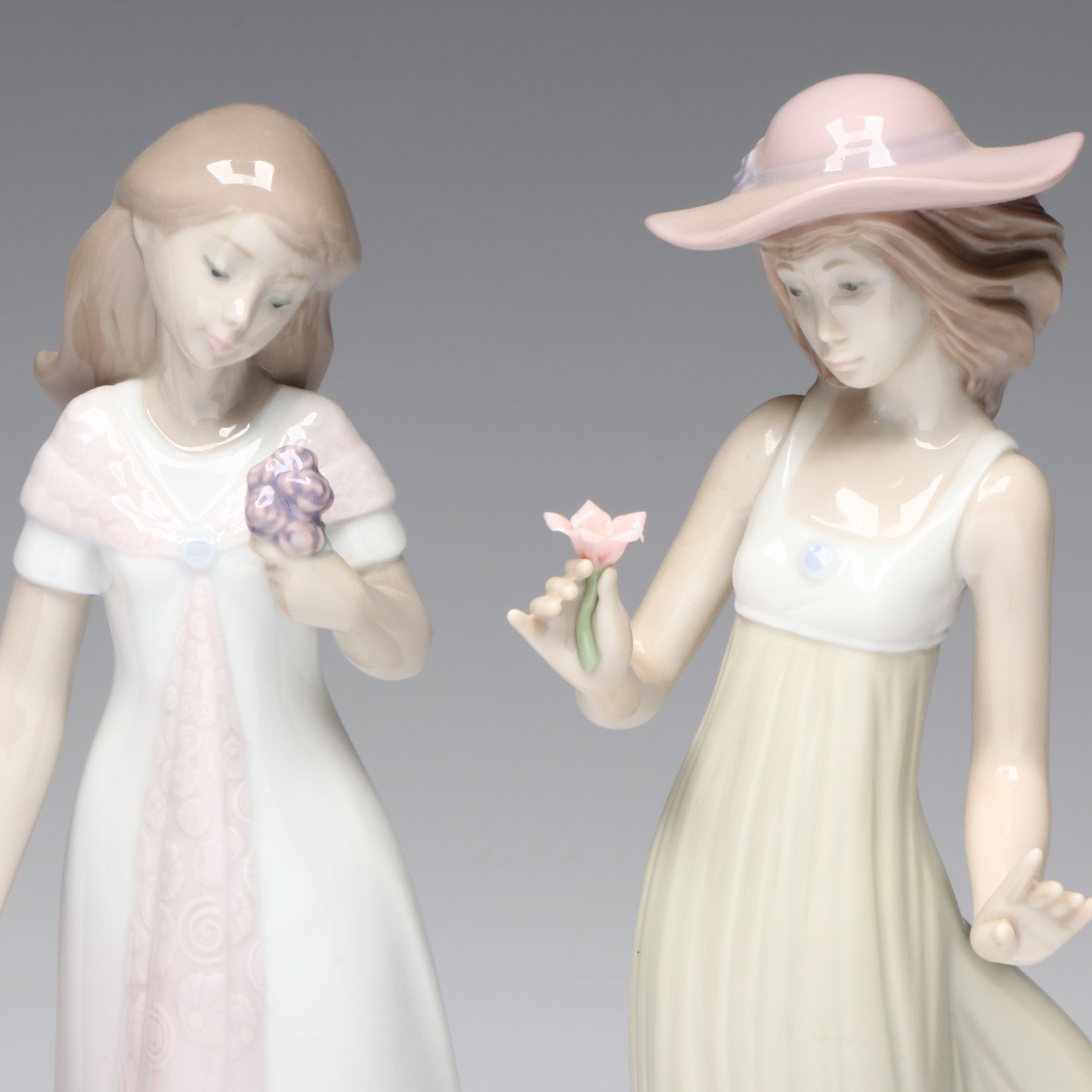 Nao "The Elegance of A Rose" with Other Women with Flowers Porcelain Figures