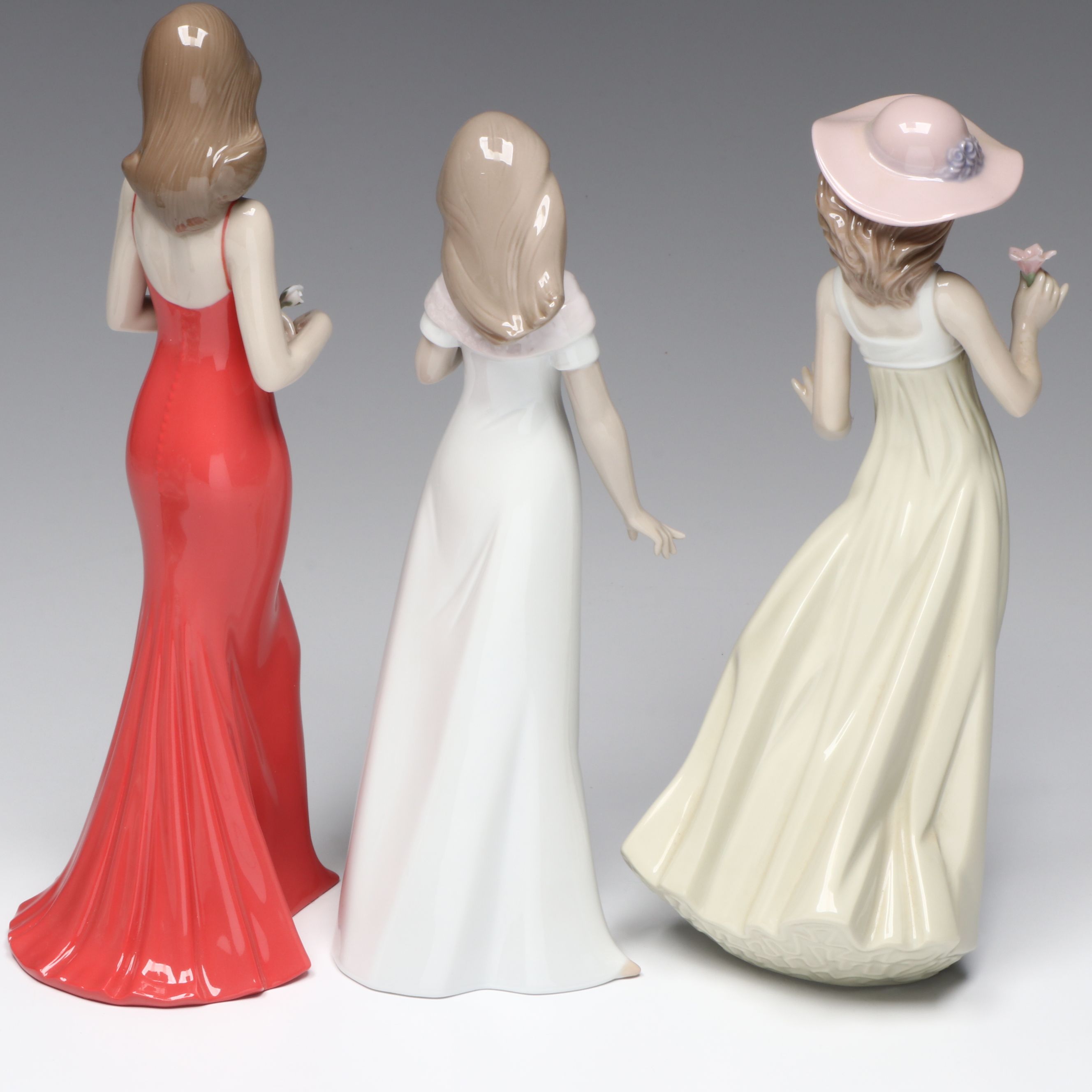 Nao "The Elegance of A Rose" with Other Women with Flowers Porcelain Figures