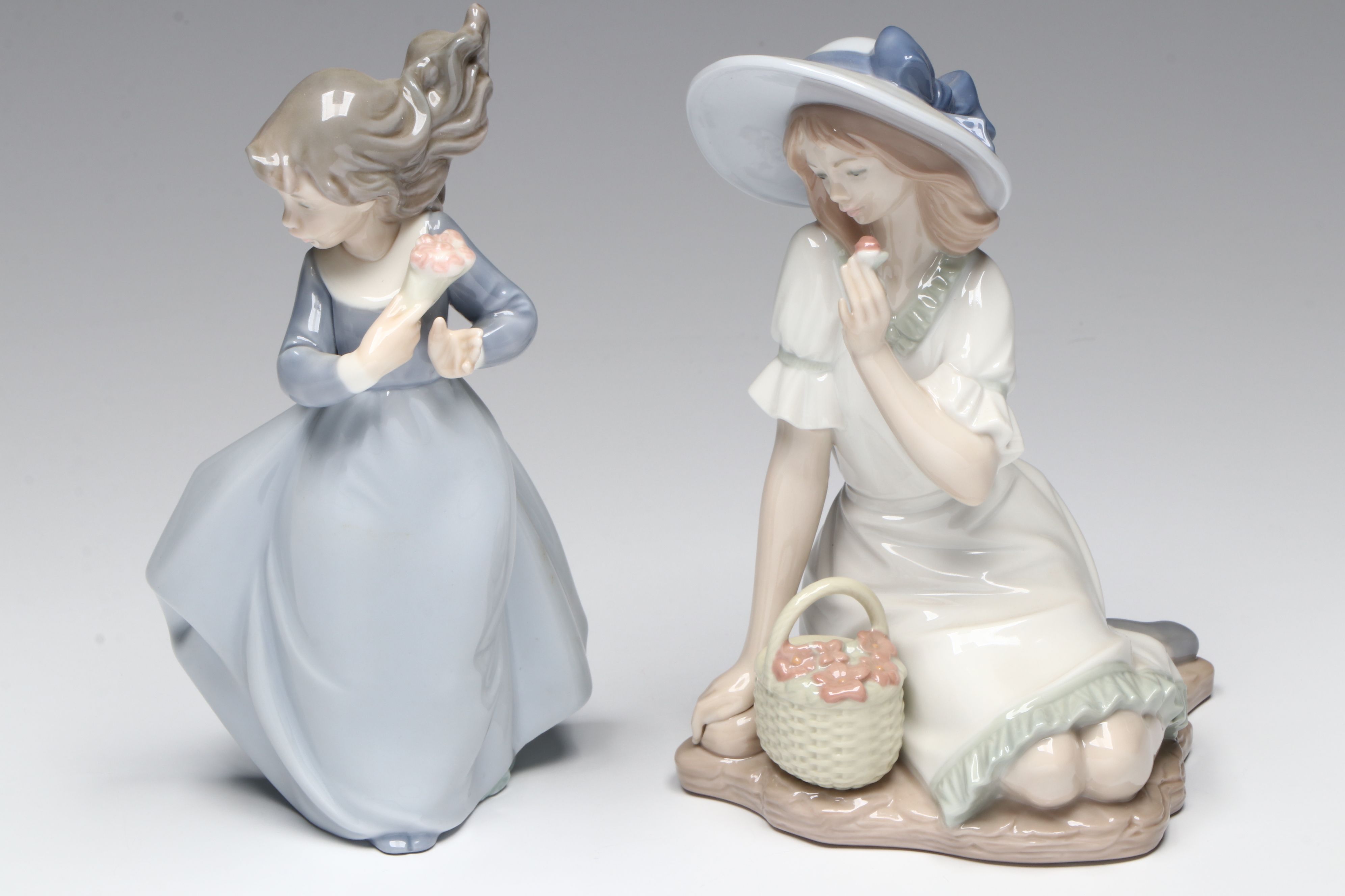 Nao "The Elegance of A Rose" with Other Women with Flowers Porcelain Figures