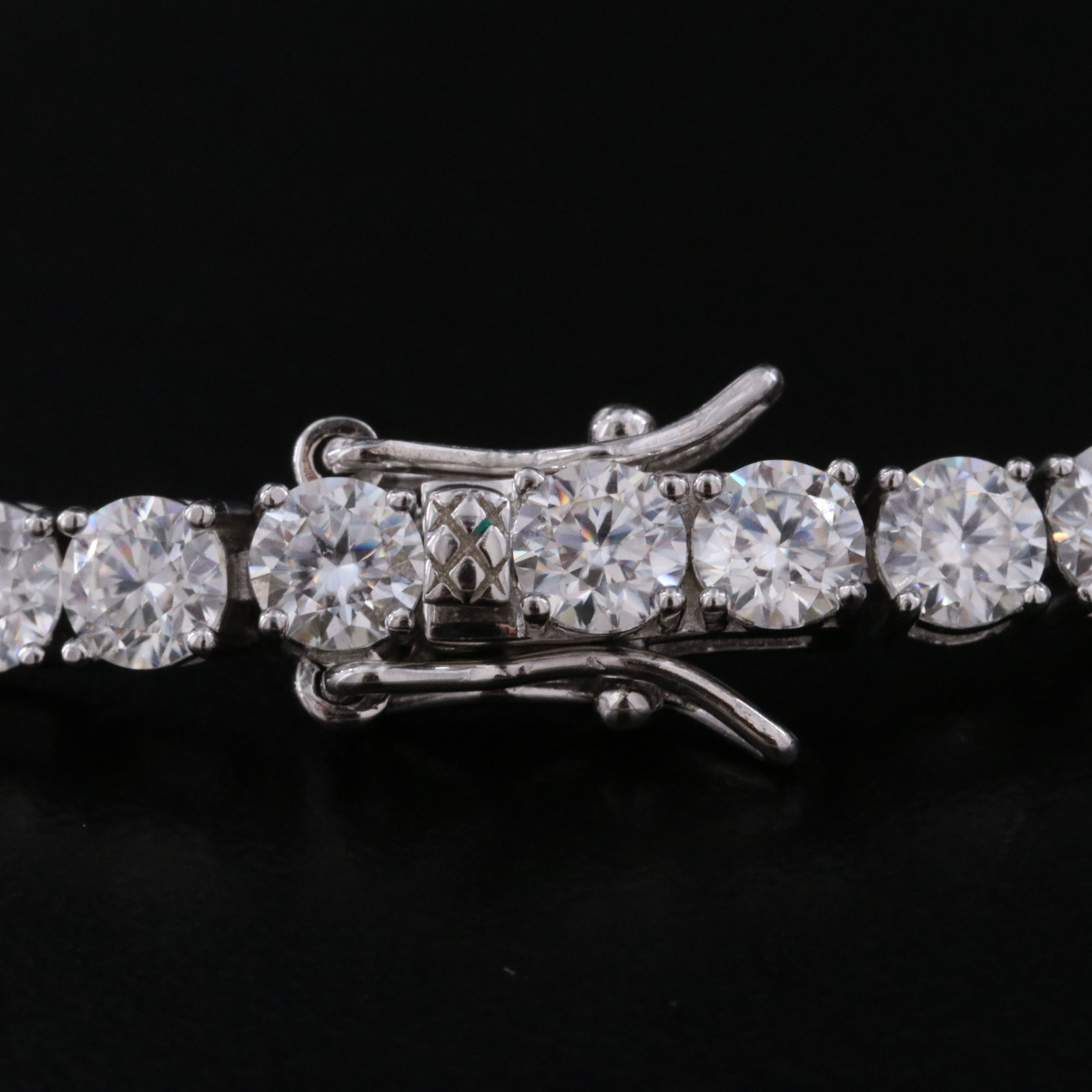Sterling Moissanite Line Bracelet