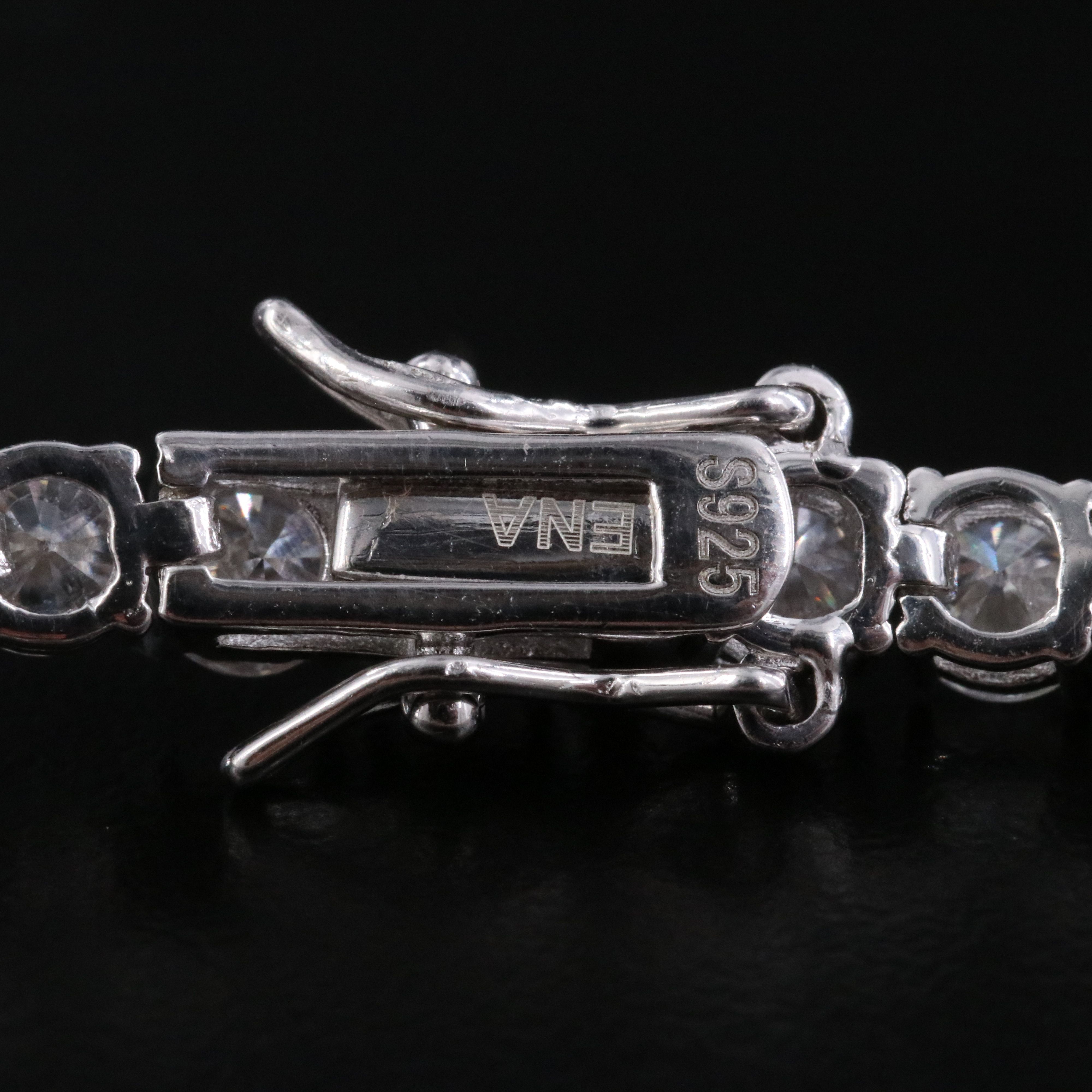 Sterling Moissanite Line Bracelet