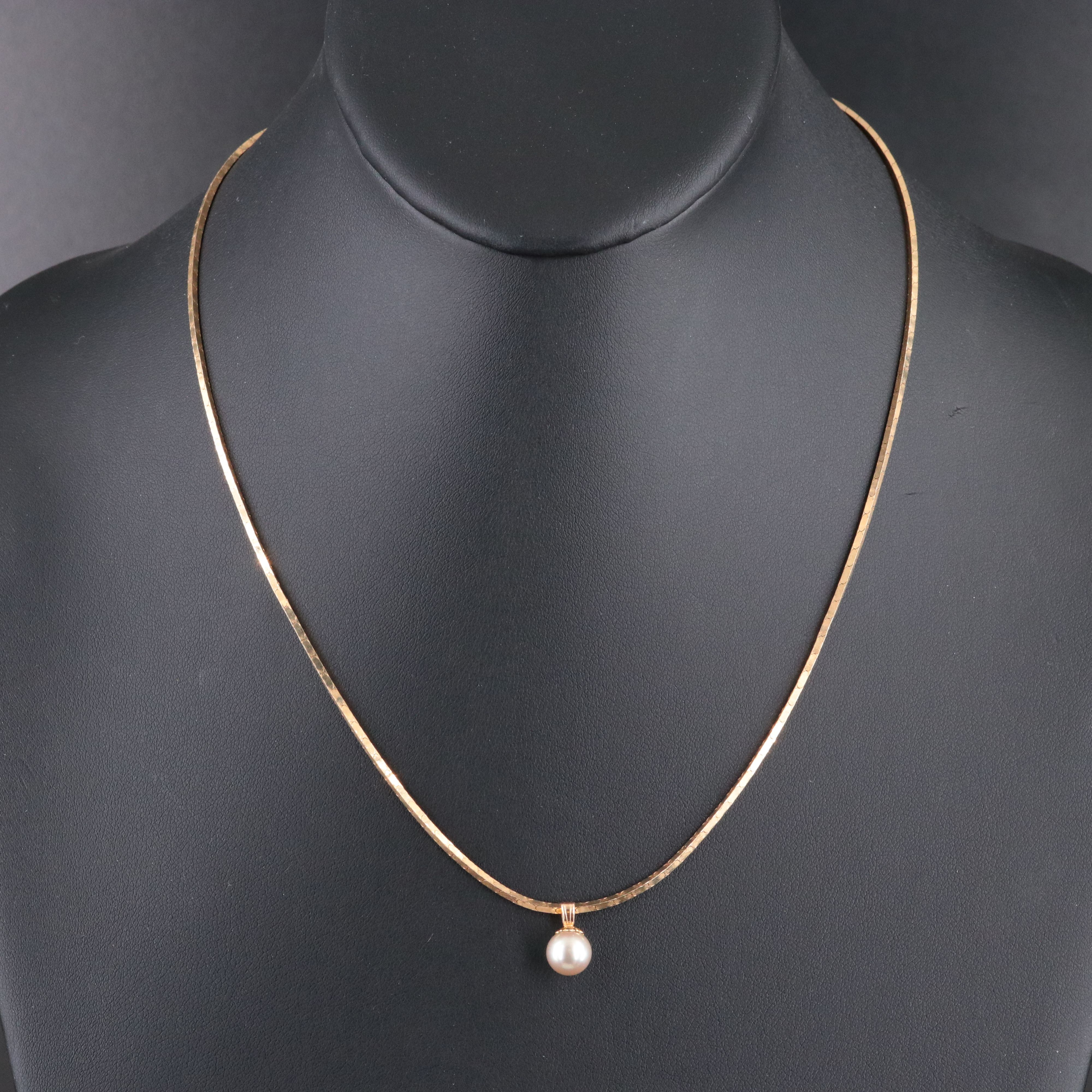 14K Pearl Pendant Necklace