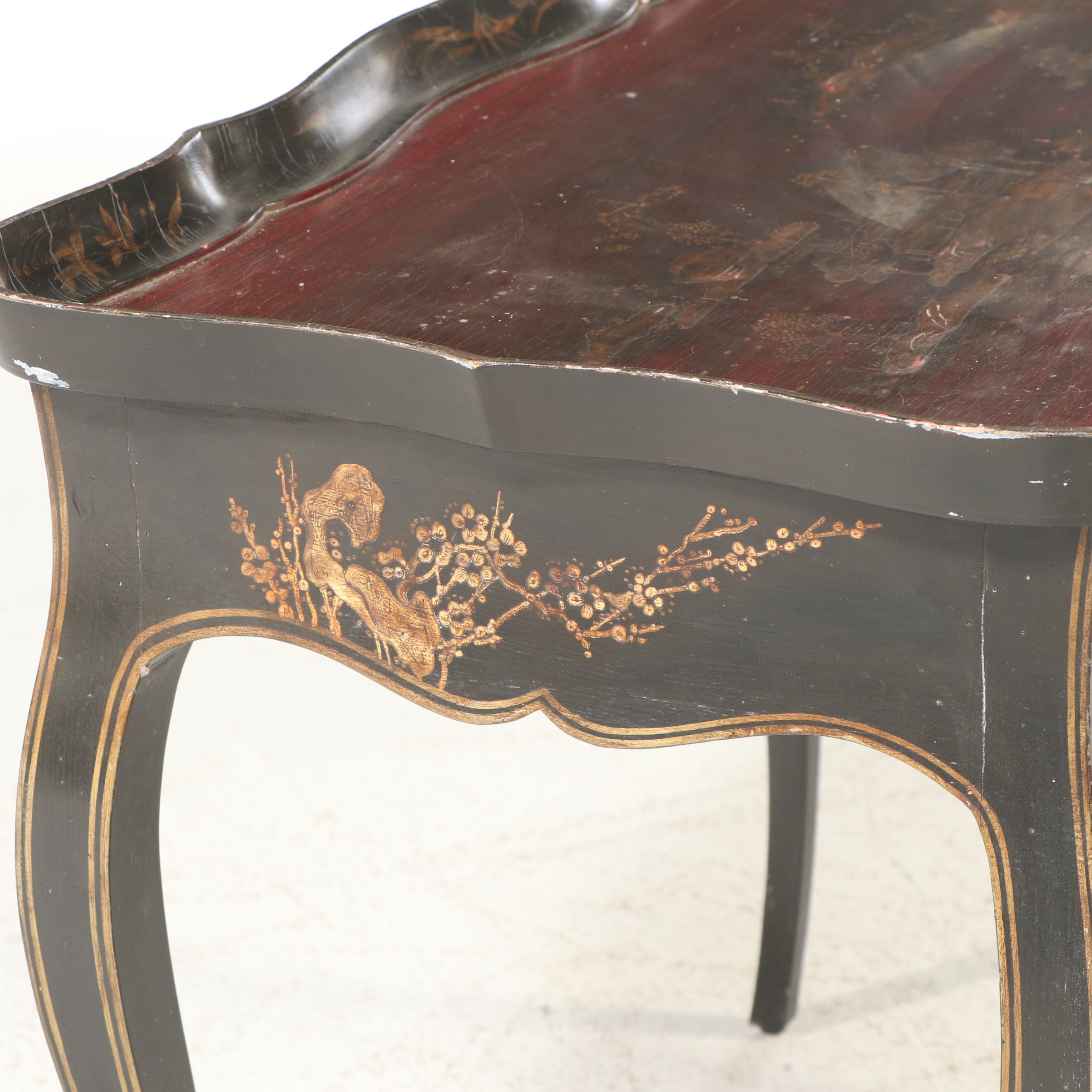 Chinoiserie Lacquered Table, Late 19th Century