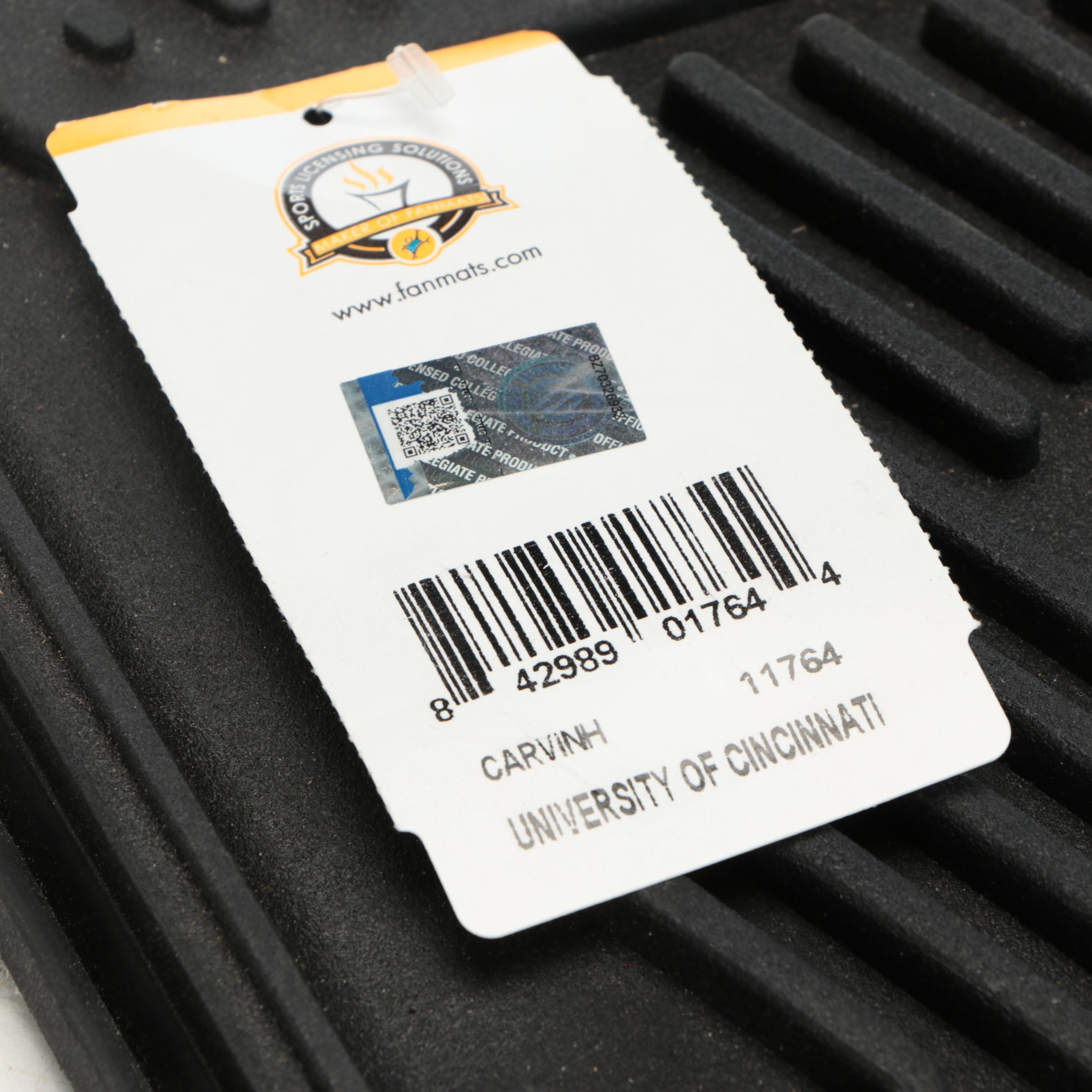 University of Cincinnati Logo Vinyl Car Floormats