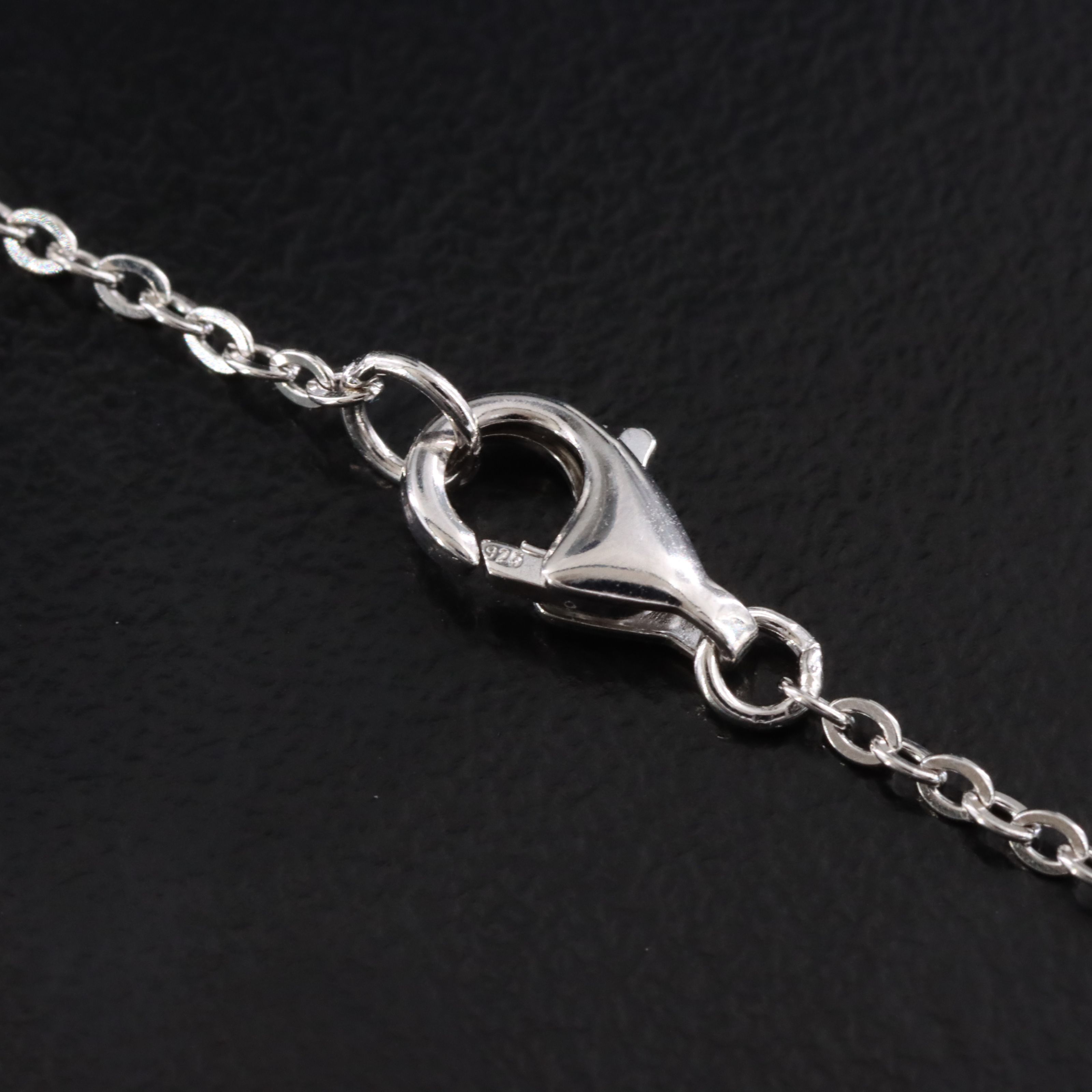 Sterling Quatrefoil Station Necklace